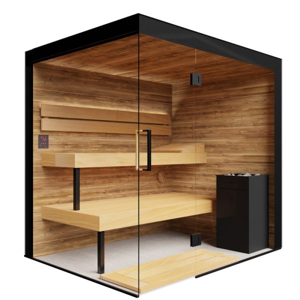 ThermaSol Lumaria - Glass, 2-6 Person, Indoor Sauna ThermaSol