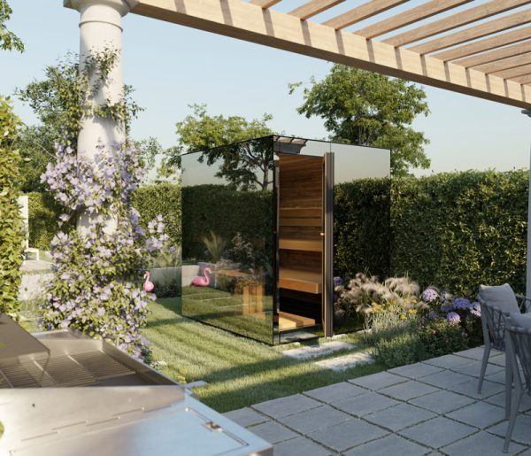 ThermaSol Vue - Front Panoramic Glass, 3-4 Person, Outdoor Sauna ThermaSol