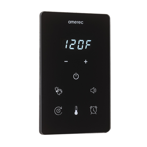 Amerec 9114-109 K2-MB Steam Shower Control Kit Matte Black Amerec