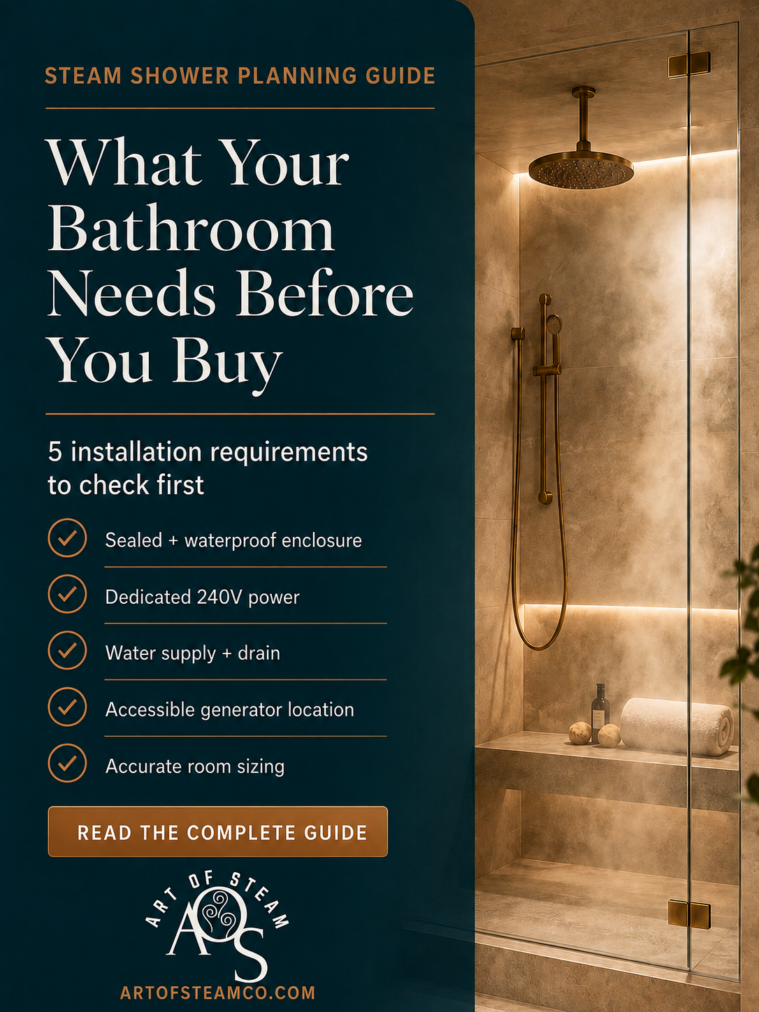 Steam Shower Installation Guide: What to Know (2026) - Art of Steam
