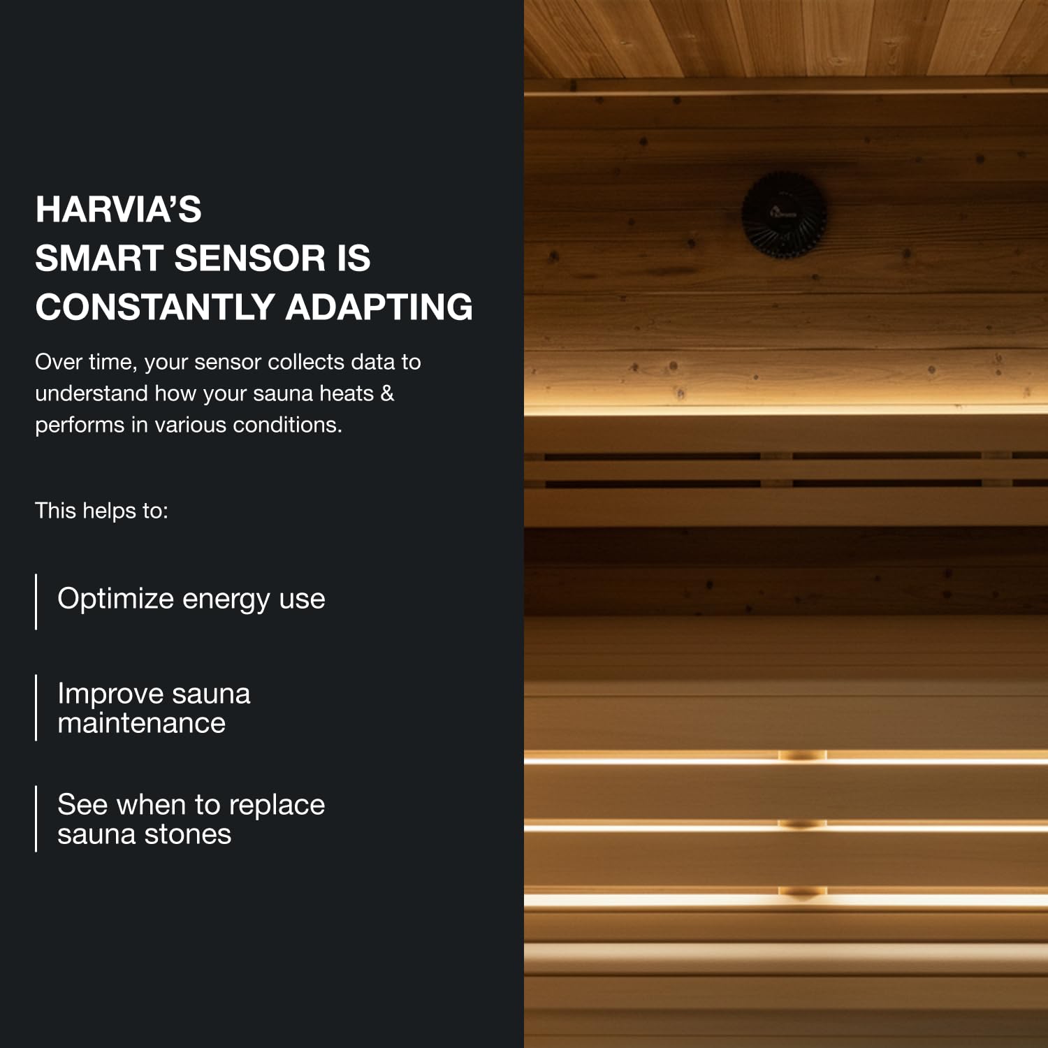 Harvia Smart Sensor for Sauna Heaters, Compatible with Electric & Wood Stoves Harvia