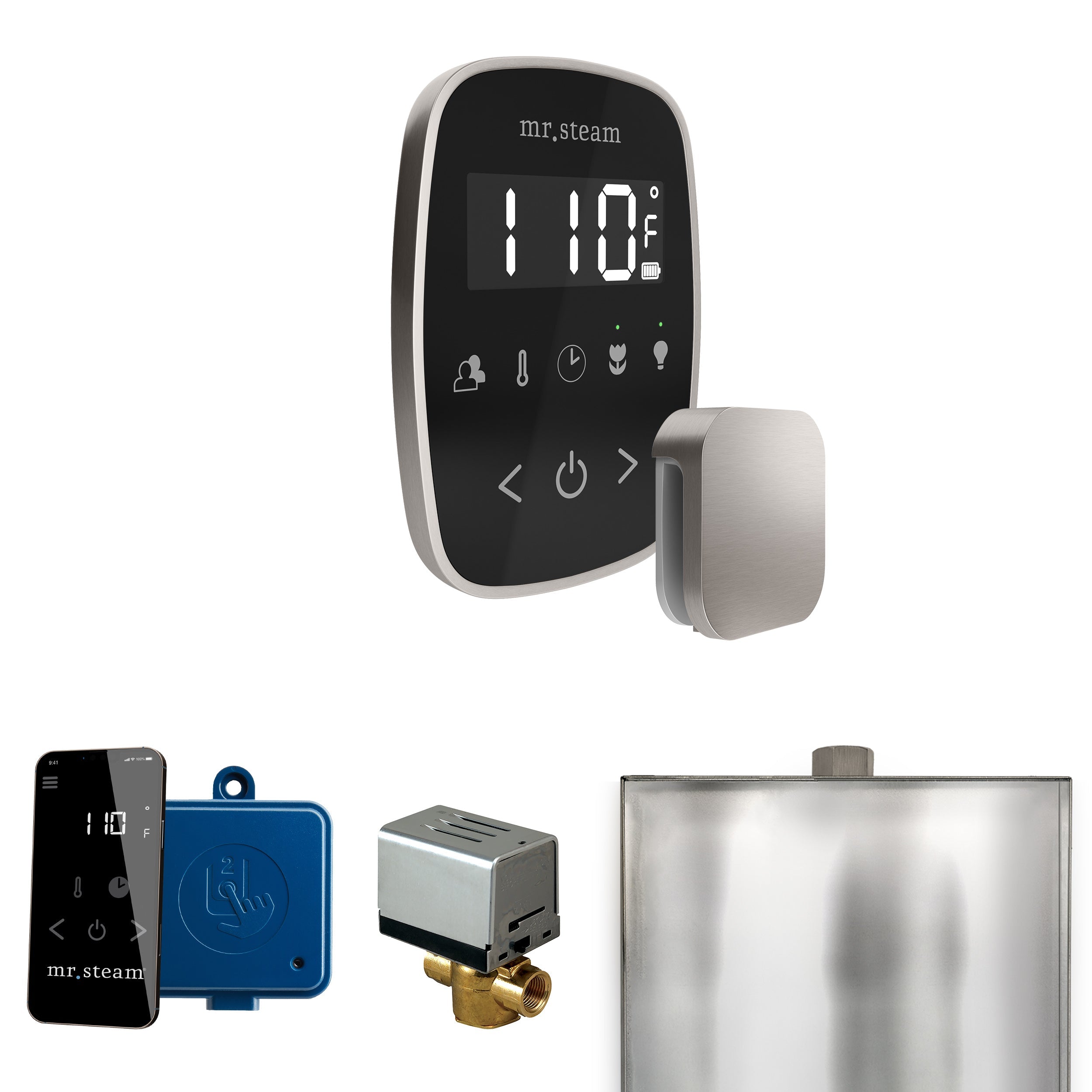 Mr. Steam ButlerFlex Steam Shower Control Package with TempoFlex Control and Steamhead Mr. Steam