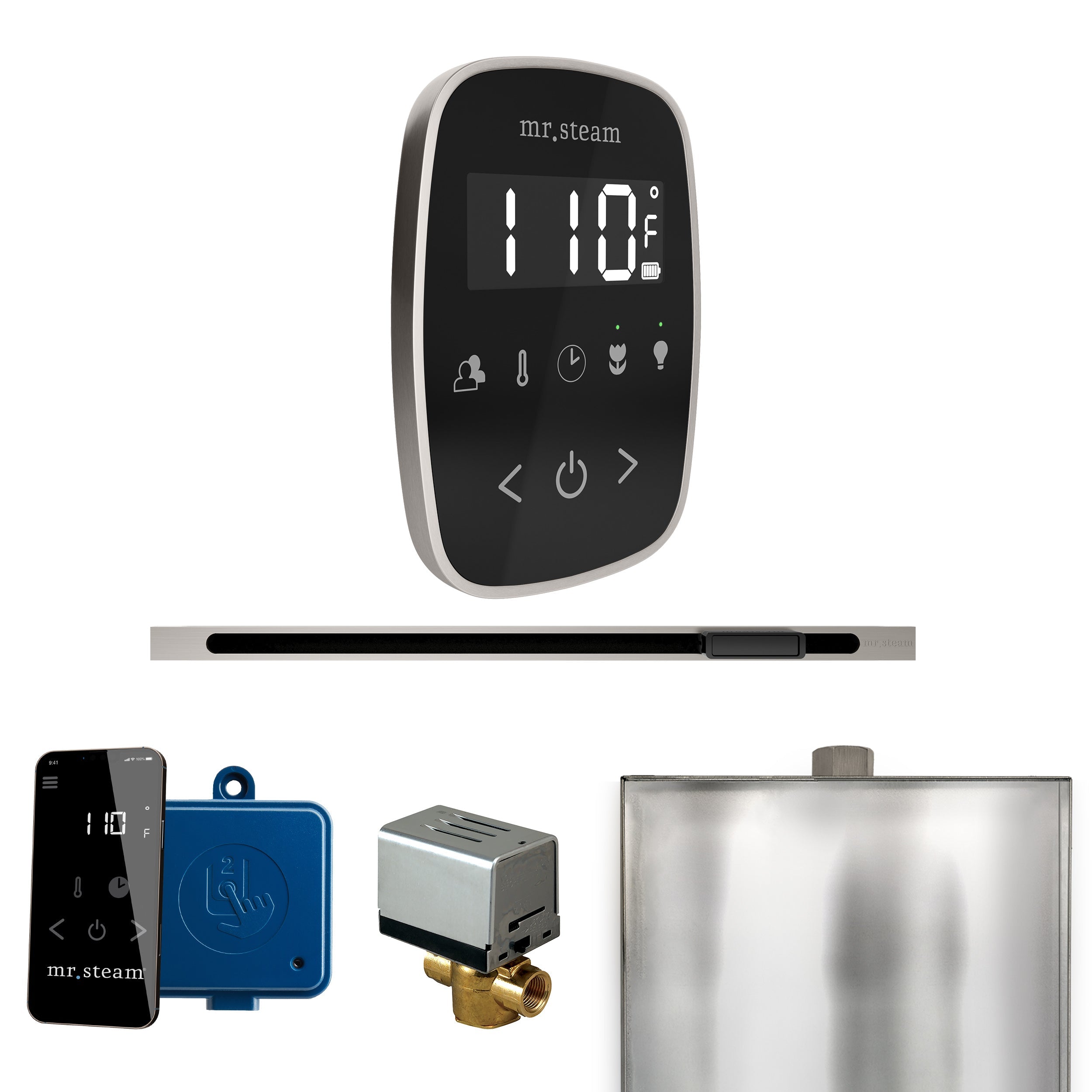 Mr. Steam ButlerFlex Steam Shower Control Package with TempoFlex Control and Linear Steamhead Mr. Steam