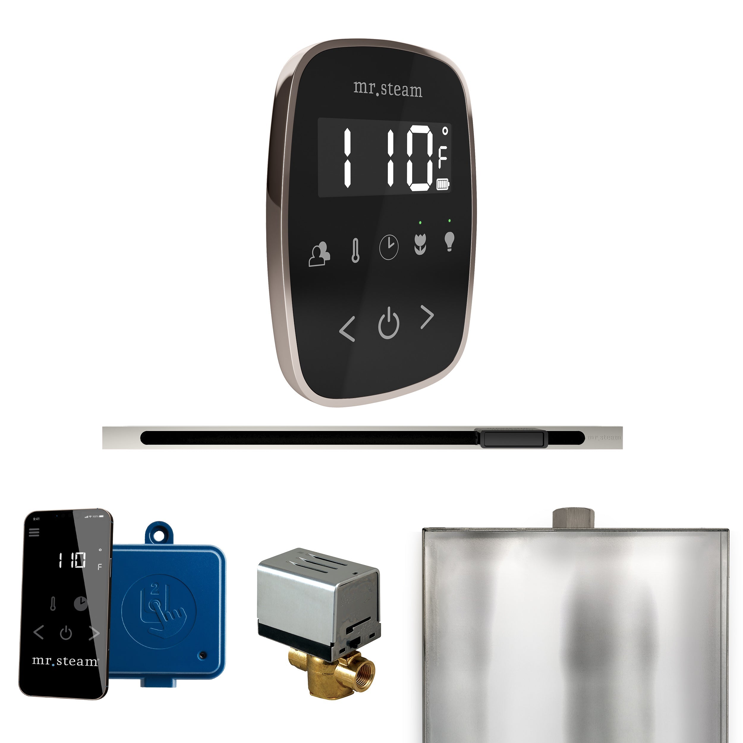Mr. Steam ButlerFlex Steam Shower Control Package with TempoFlex Control and Linear Steamhead Mr. Steam
