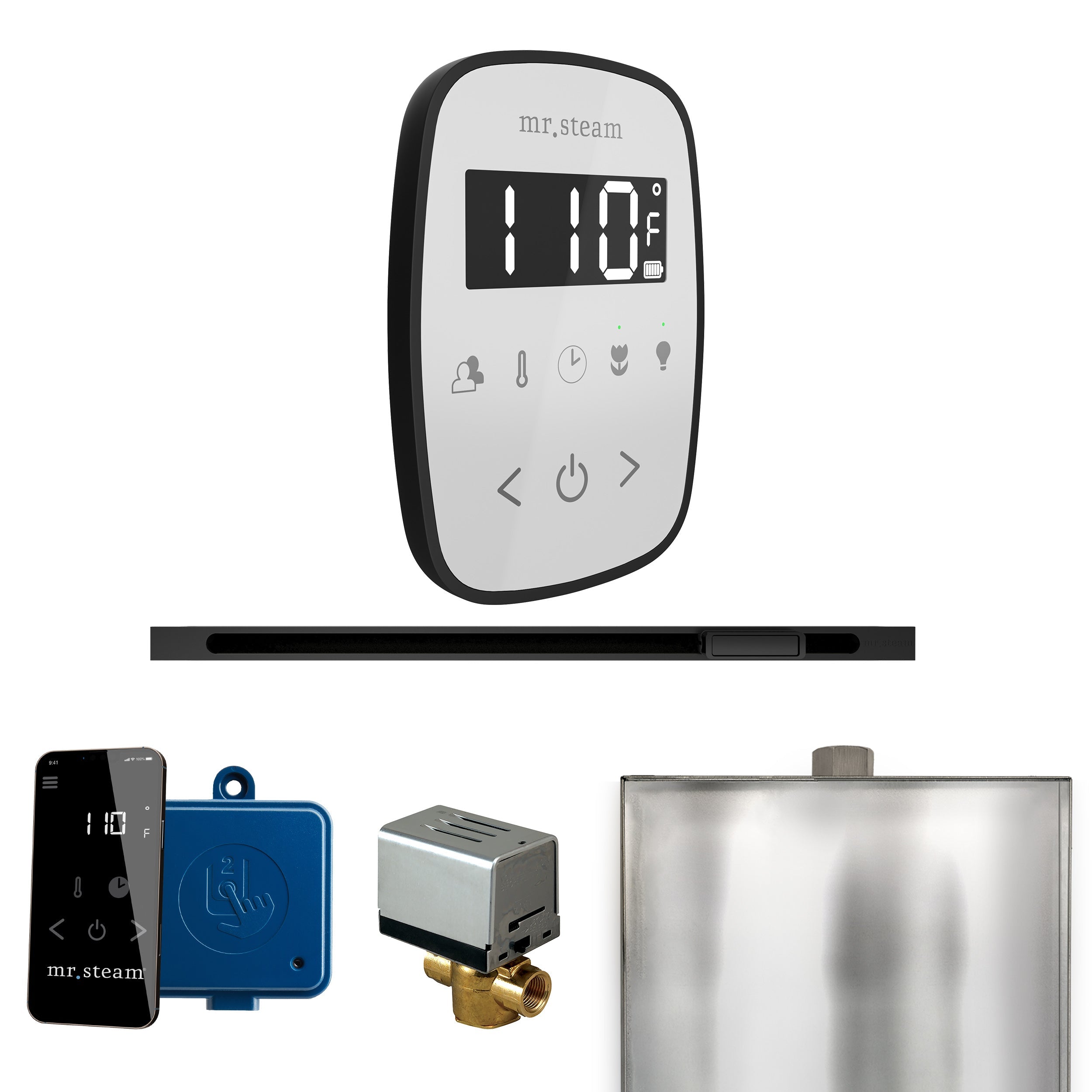 Mr. Steam ButlerFlex Steam Shower Control Package with TempoFlex Control and Linear Steamhead Mr. Steam