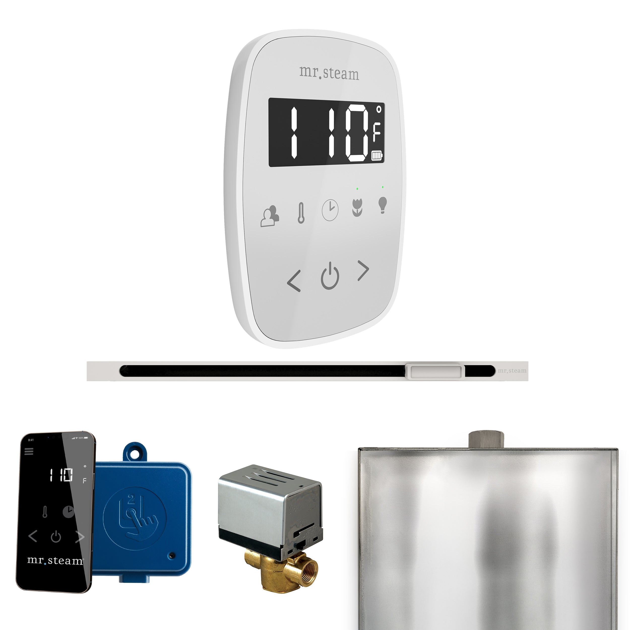 Mr. Steam ButlerFlex Steam Shower Control Package with TempoFlex Control and Linear Steamhead Mr. Steam