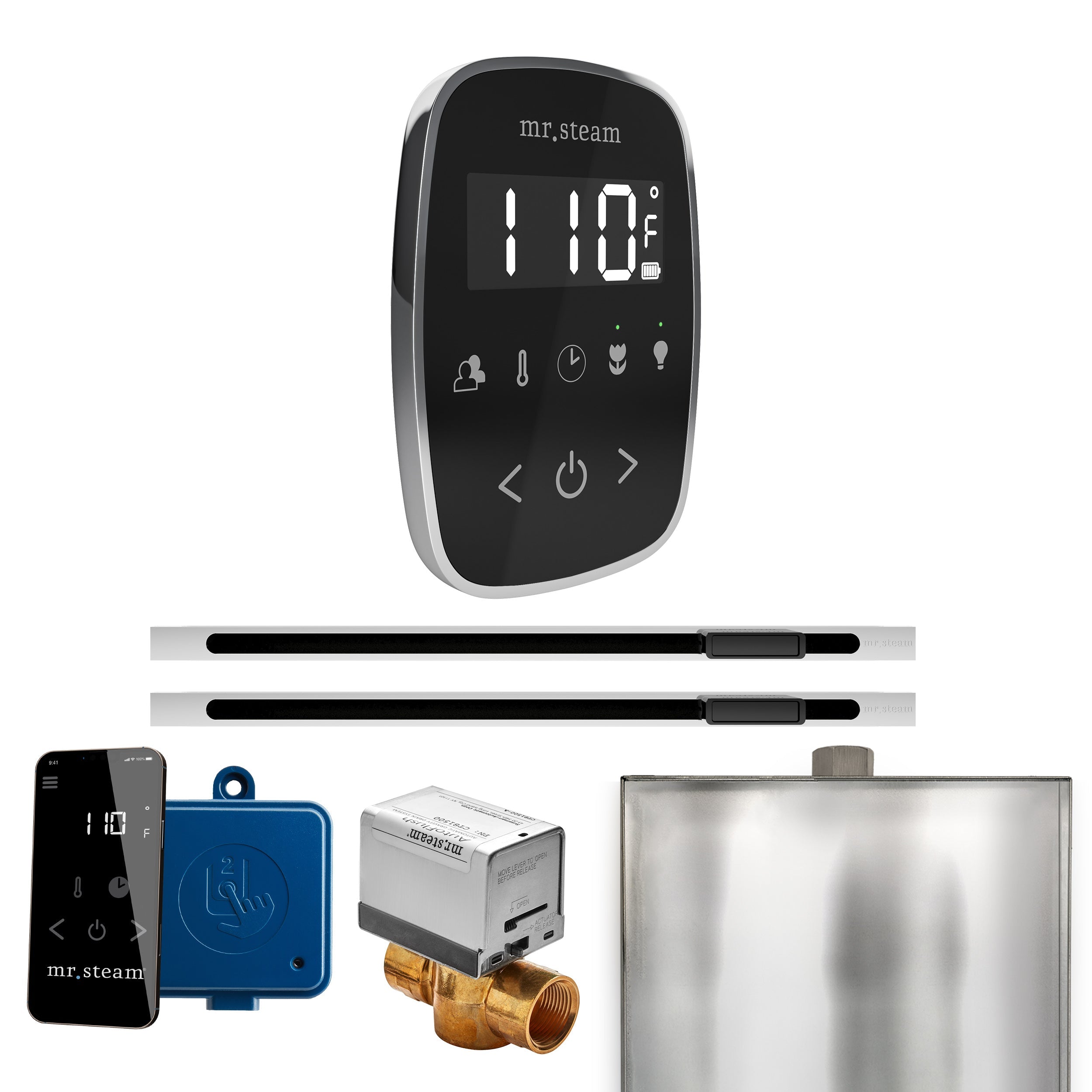 Mr. Steam ButlerFlex Max Steam Shower Control Package with TempoFlex Control and Linear Steamhead Mr. Steam