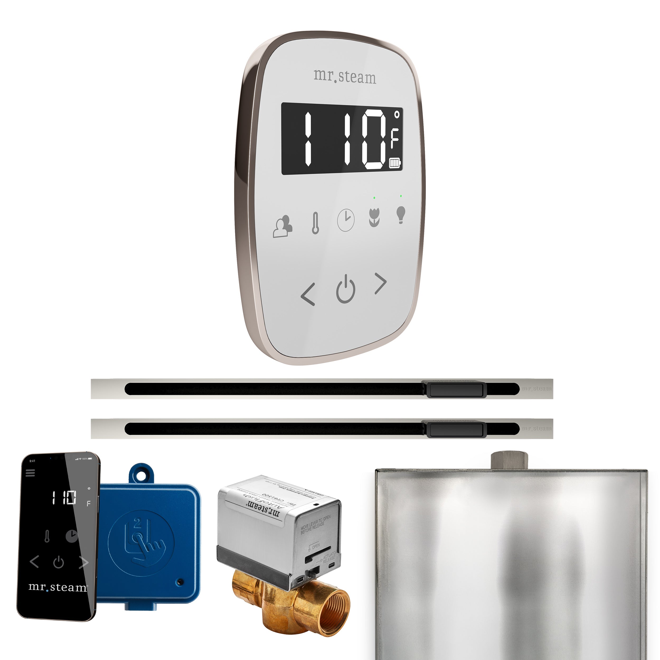 Mr. Steam ButlerFlex Max Steam Shower Control Package with TempoFlex Control and Linear Steamhead Mr. Steam