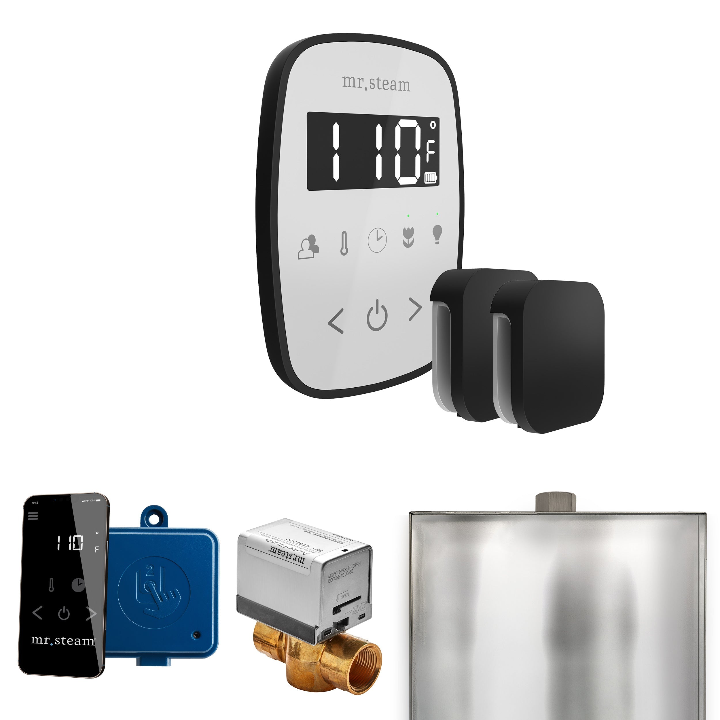 Mr. Steam ButlerFlex Max Steam Shower Control Package with TempoFlex Control and Steamhead Mr. Steam