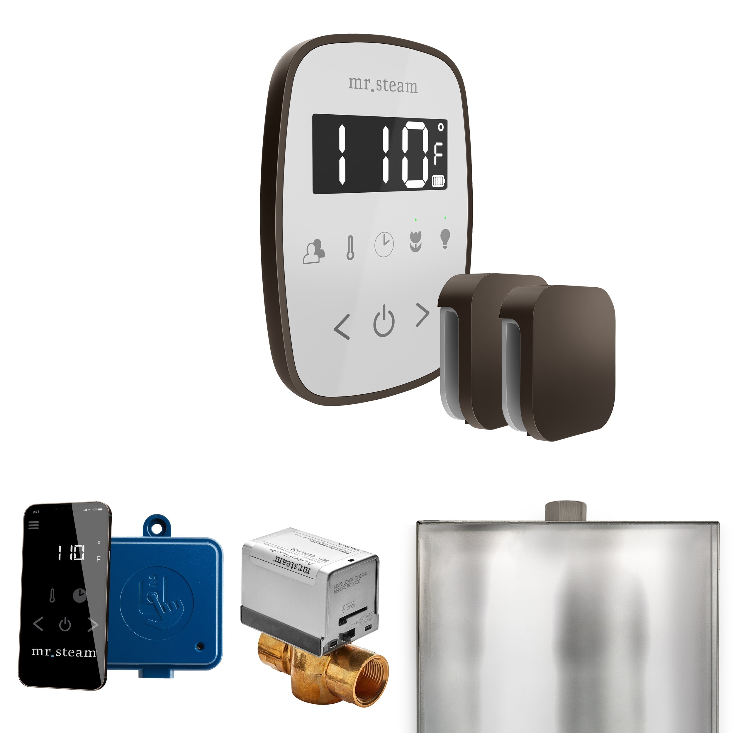 Mr. Steam ButlerFlex Max Steam Shower Control Package with TempoFlex Control and Steamhead Mr. Steam