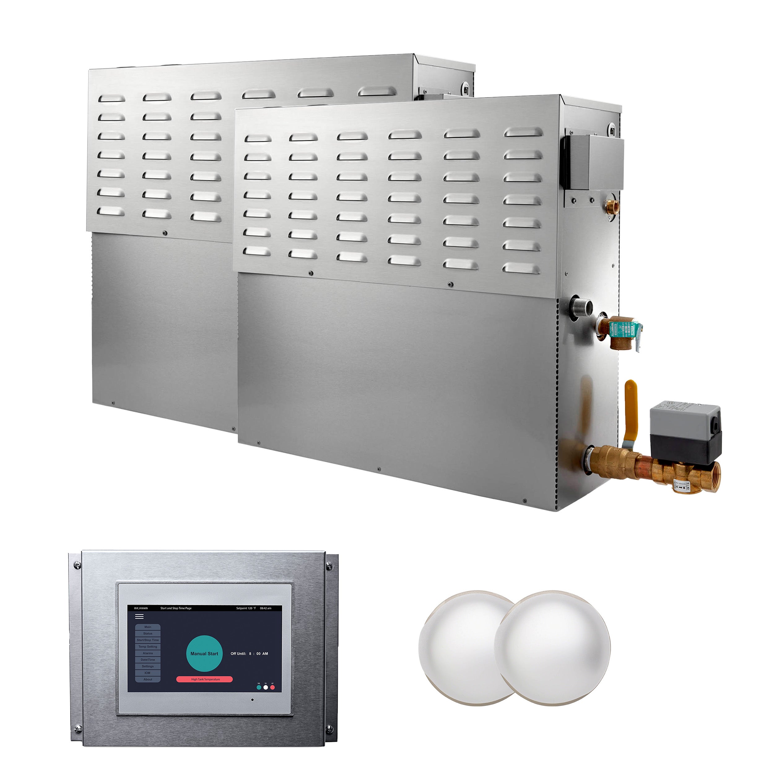 Mr. Steam CX Commercial Steam Room System With Generator, Integrated Control, and Steamhead Mr. Steam