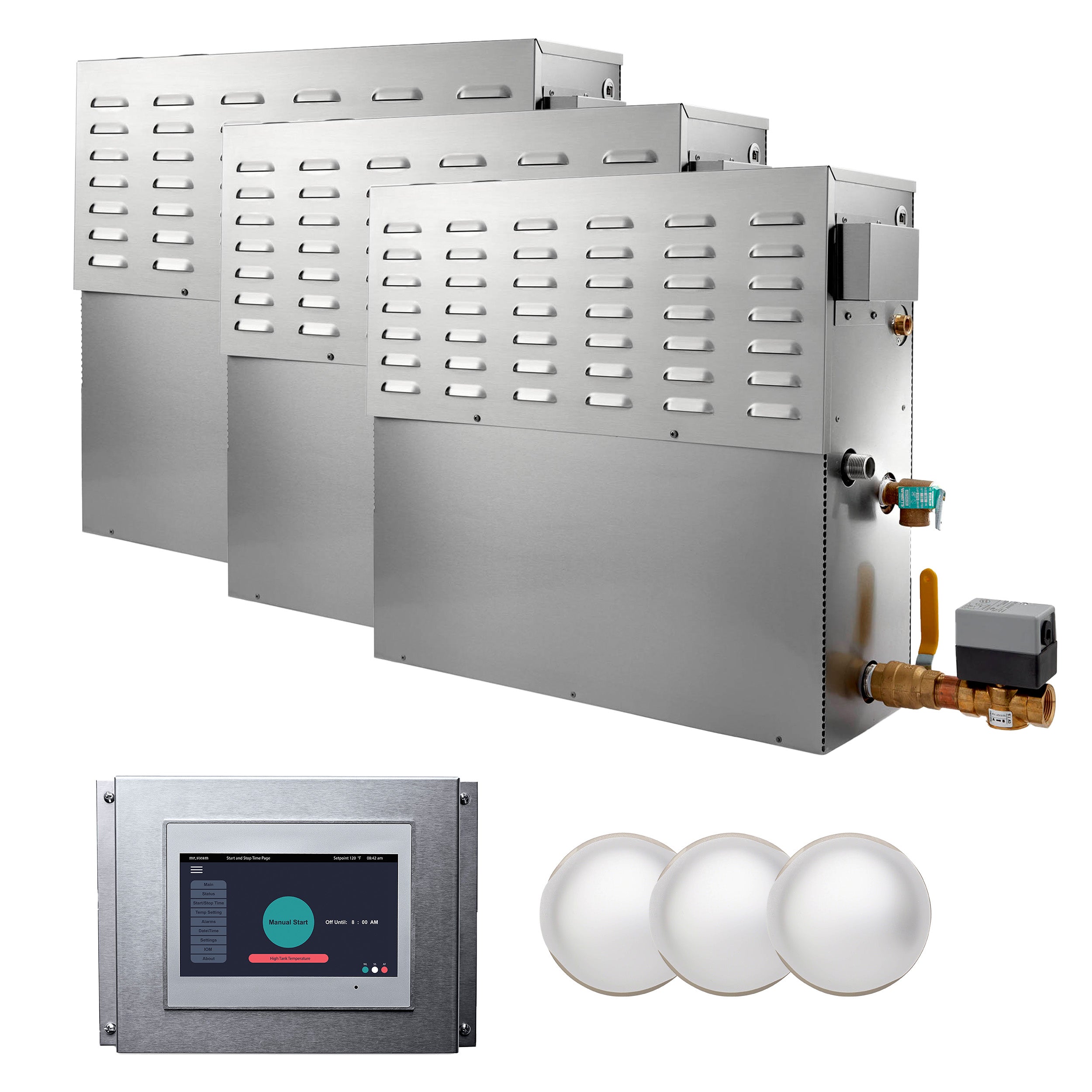 Mr. Steam CX Commercial Steam Room System With Generator, Integrated Control, and Steamhead Mr. Steam