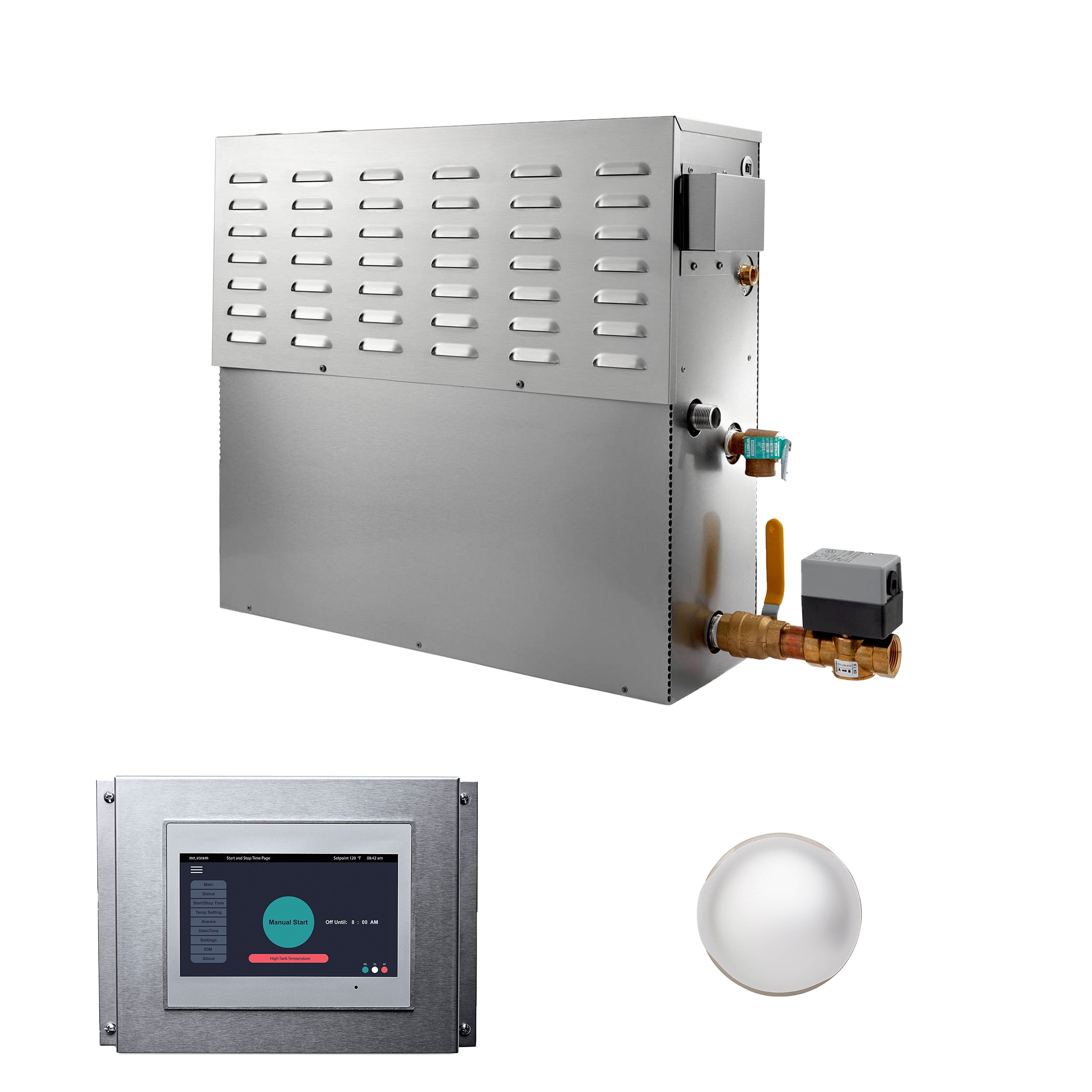 Mr. Steam CX Commercial Steam Room System With Generator, Integrated Control, and Steamhead Mr. Steam