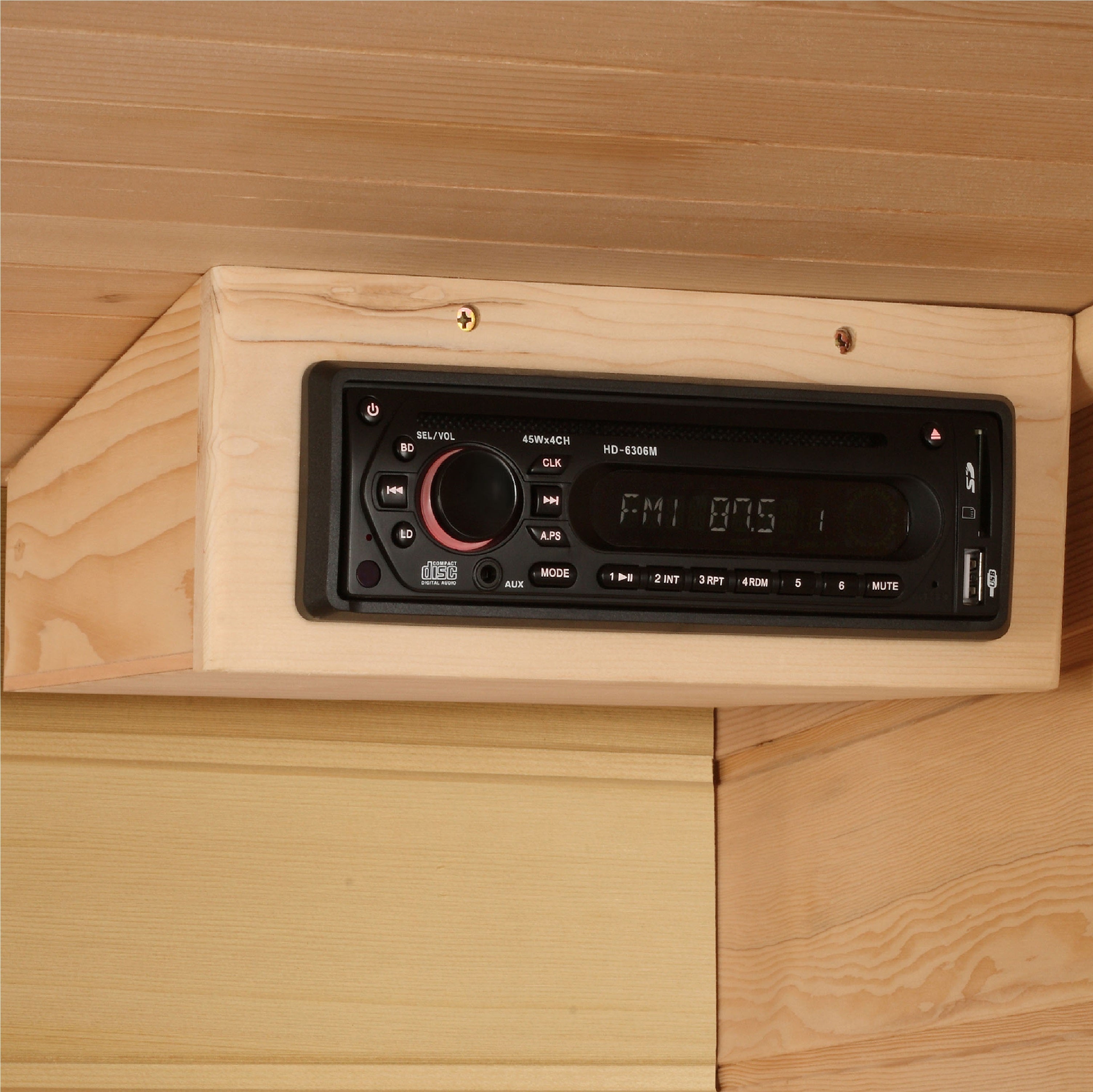 Maxxus 3-Person Low EMF FAR Infrared Hemlock Sauna with Chromotherapy & Bluetooth Golden Designs Inc