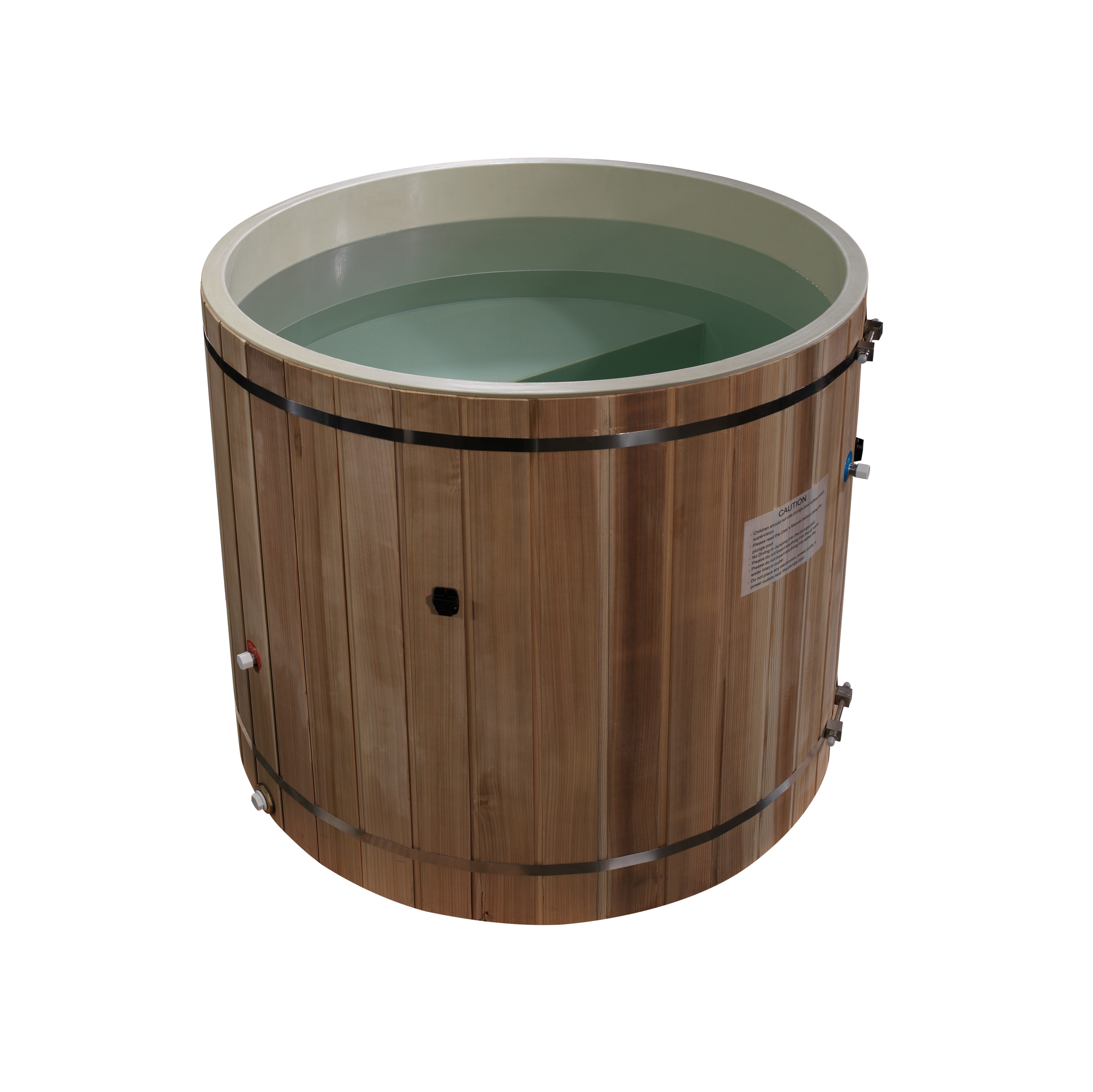 Premium Cedar PVC Cold Plunge Barrel for Ultimate Muscle Recovery Wellness Golden Designs Inc (NA)