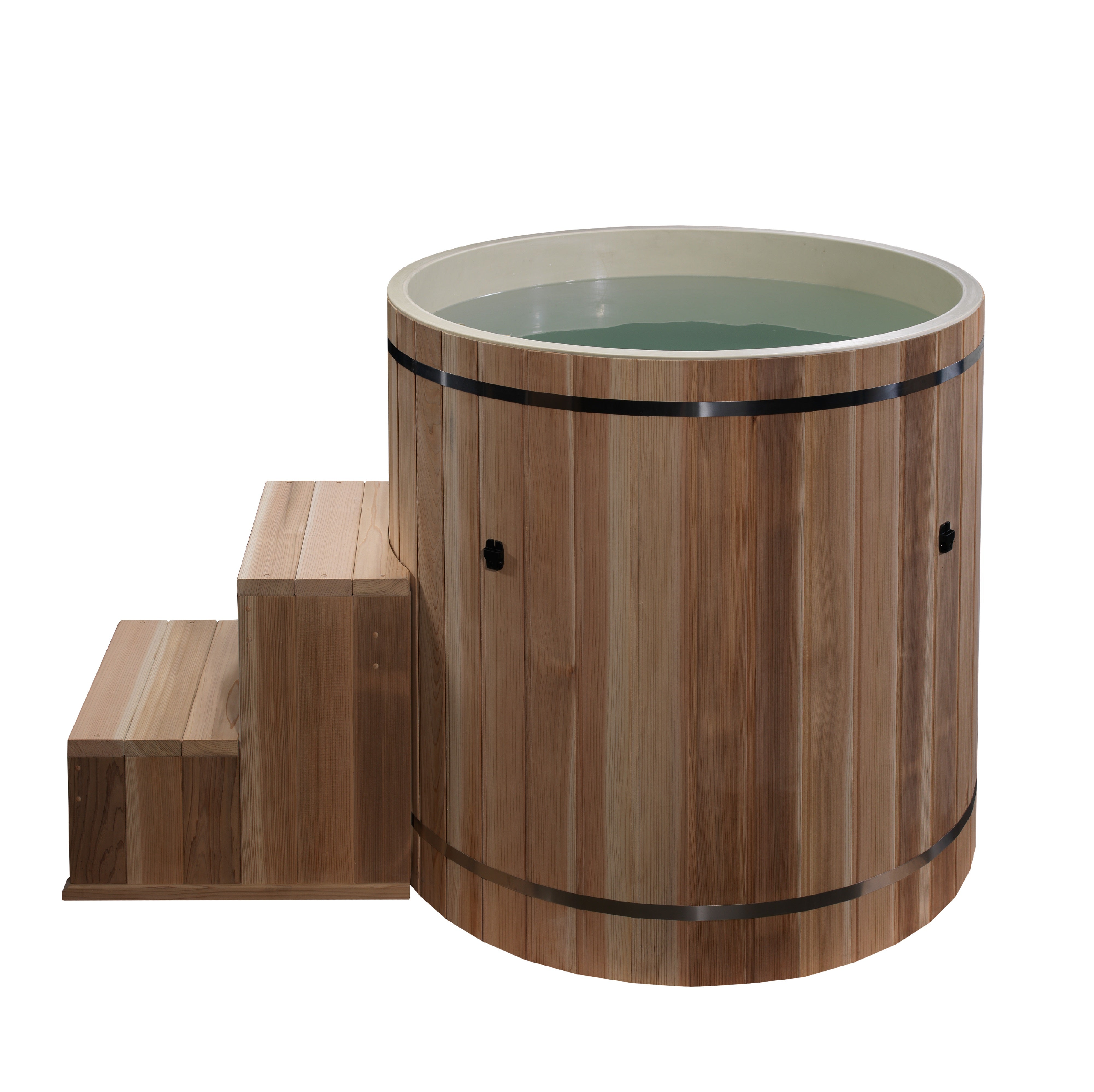 Premium Cedar PVC Cold Plunge Barrel for Ultimate Muscle Recovery Wellness Golden Designs Inc (NA)