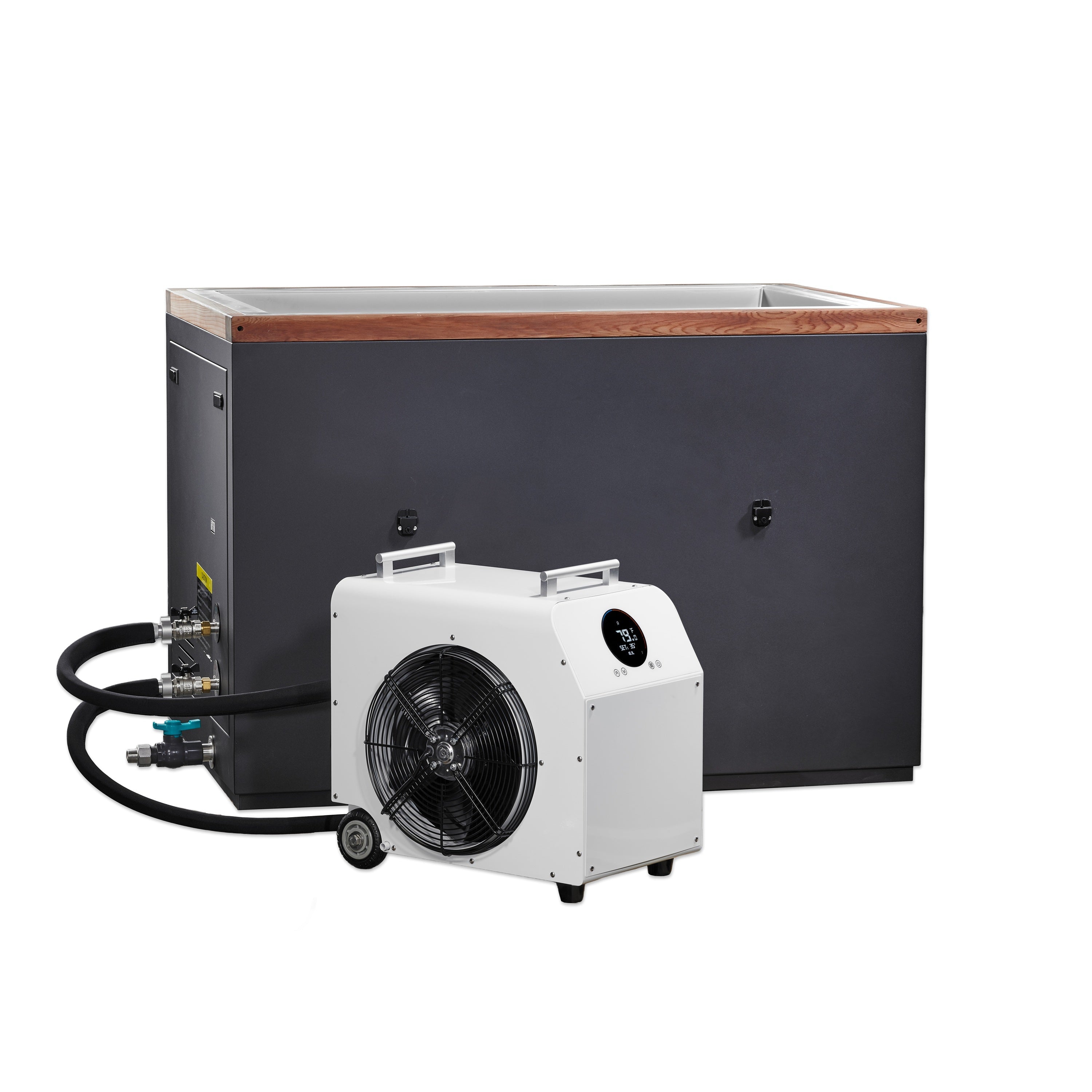 Dynamic Cold Therapy CUBOID Cold Plunge Tub: Cedar, Steel, Recovery System Golden Designs Inc