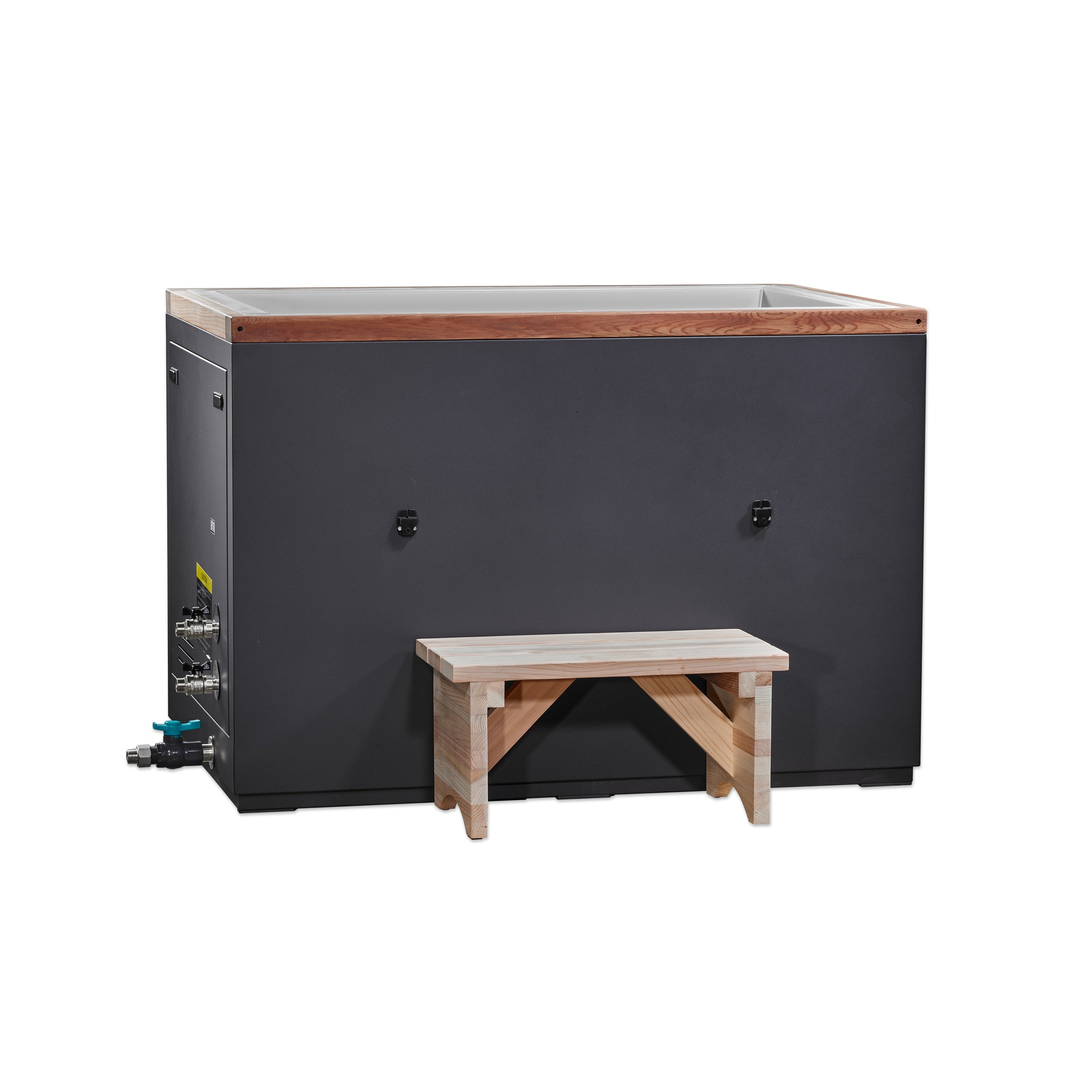 Dynamic Cold Therapy CUBOID Cold Plunge Tub: Cedar, Steel, Recovery System Golden Designs Inc