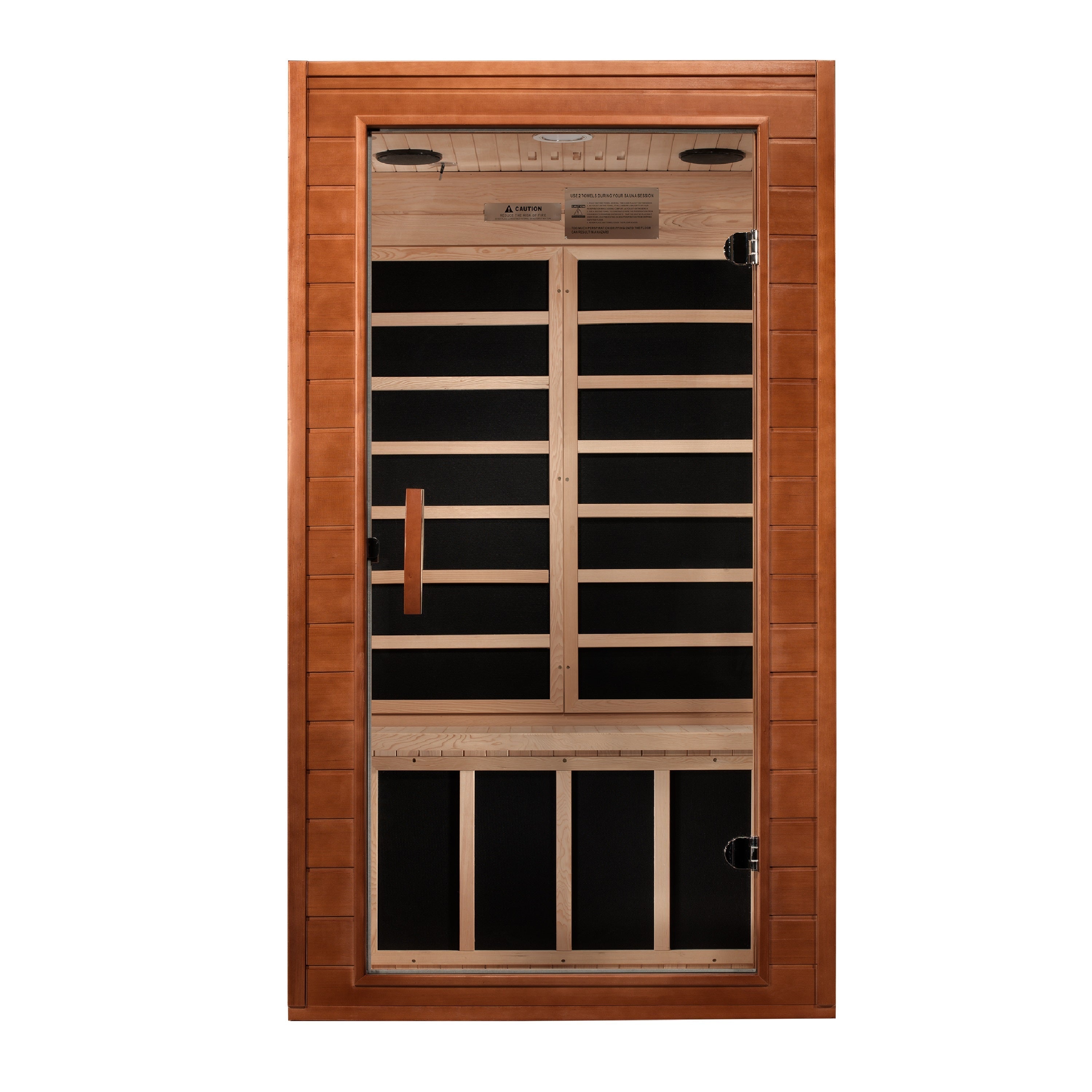 Dynamic Avila 1-2 Person Low EMF FAR Infrared Sauna with Chromotherapy, Bluetooth Golden Designs Inc