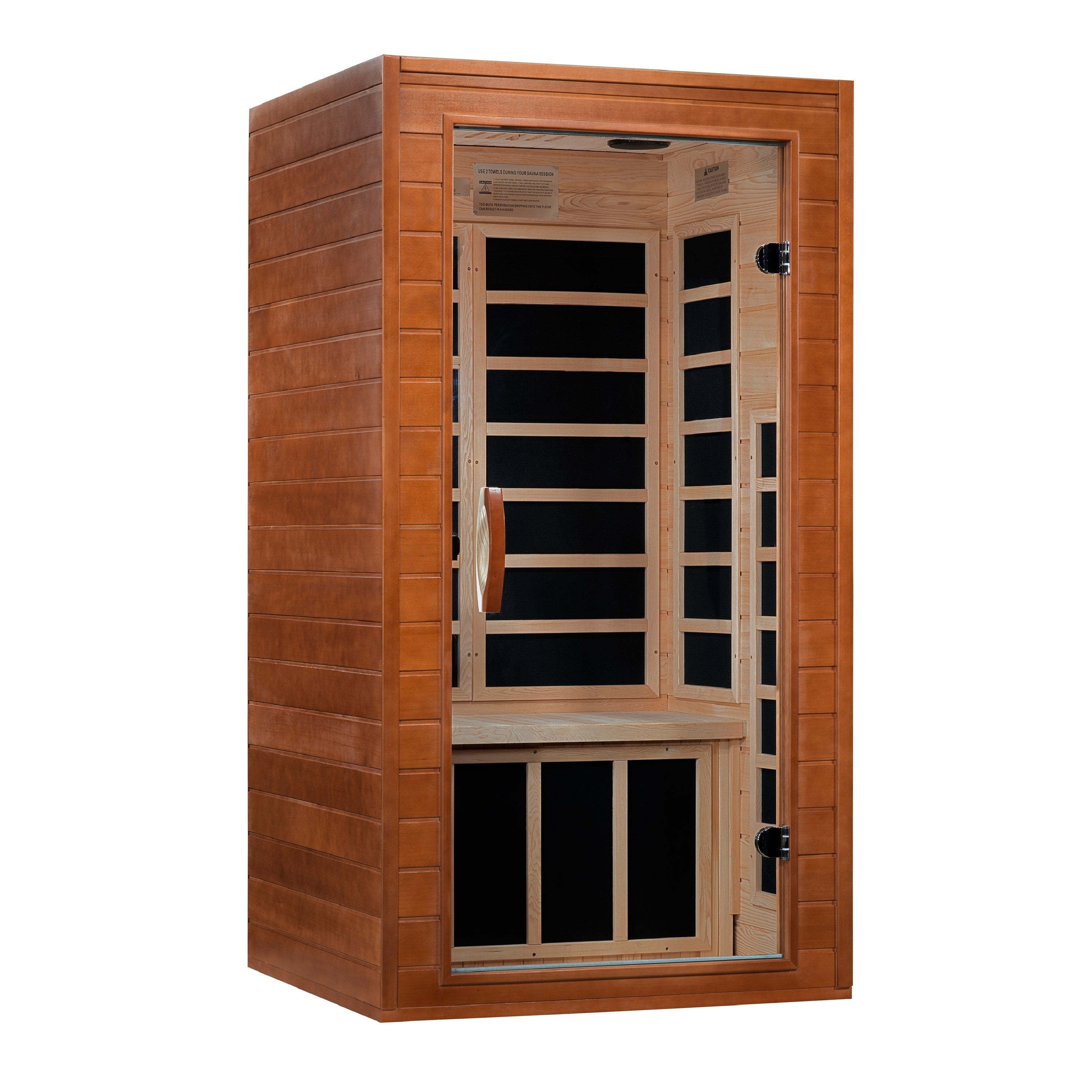 Dynamic Avila 1-2 Person Low EMF FAR Infrared Sauna with Chromotherapy, Bluetooth Golden Designs Inc