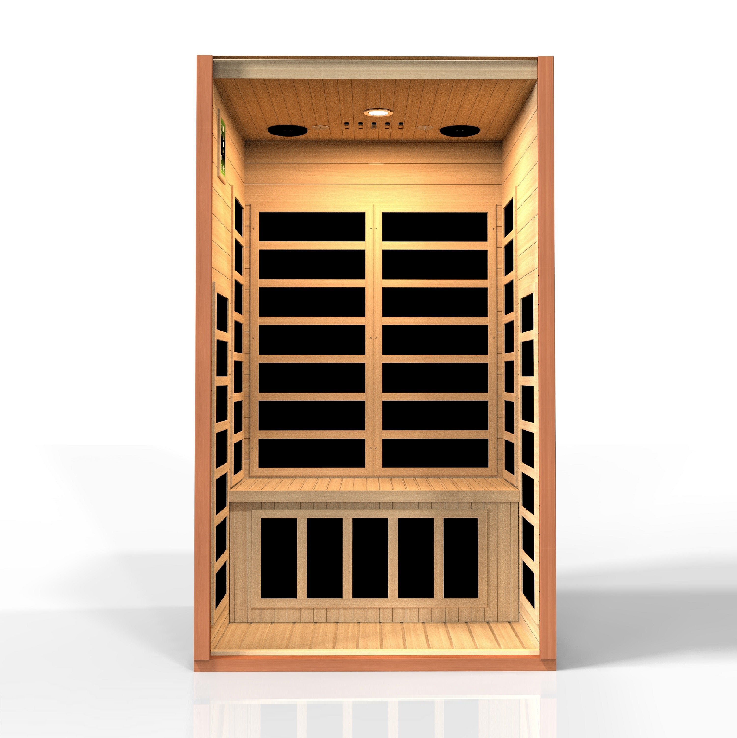 Dynamic Avila 1-2 Person Ultra Low EMF FAR Infrared Sauna with Chromotherapy & Red Light Therapy Golden Designs Inc (NA)