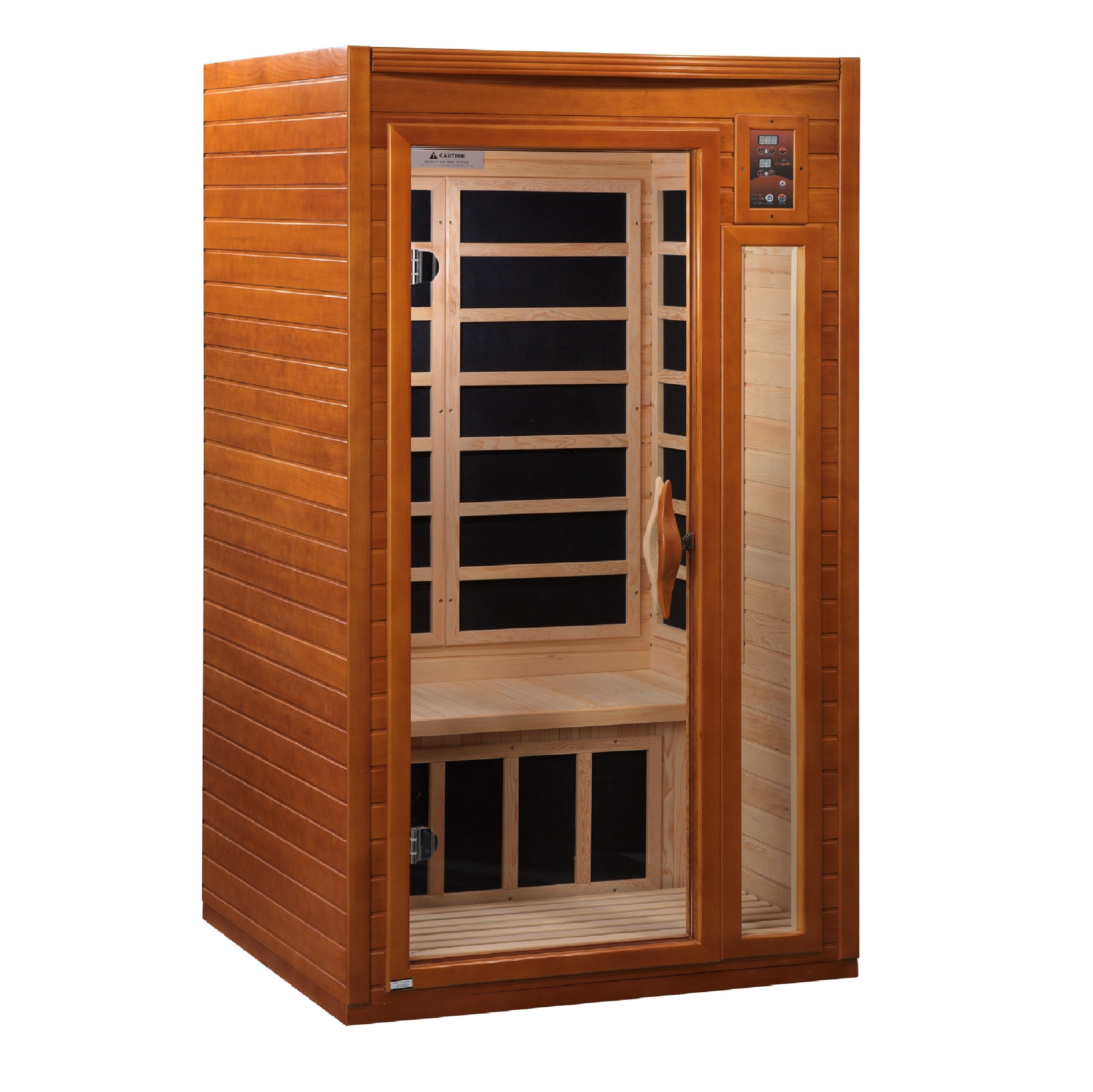 Dynamic Barcelona 1-2 Person Low EMF Far Infrared Sauna with Chromotherapy & Red Light Golden Designs Inc