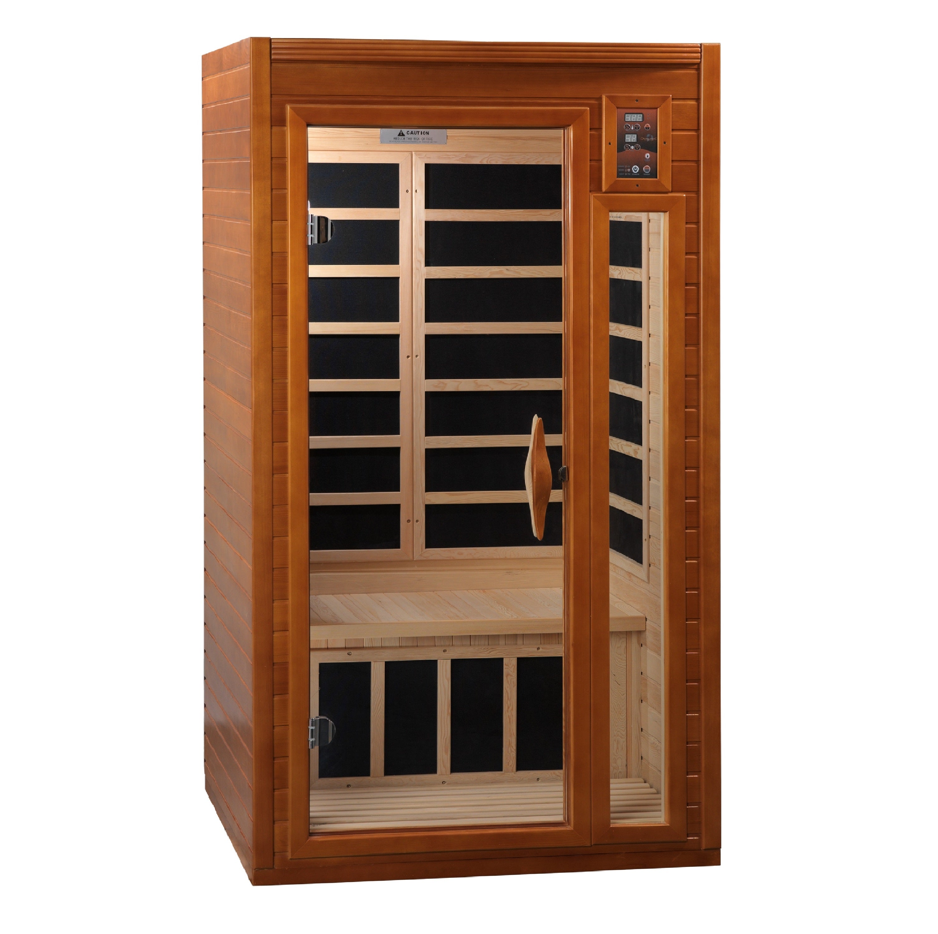 Dynamic Barcelona Elite 1-2 Person Ultra Low EMF Far IR Sauna with Chromotherapy Golden Designs Inc