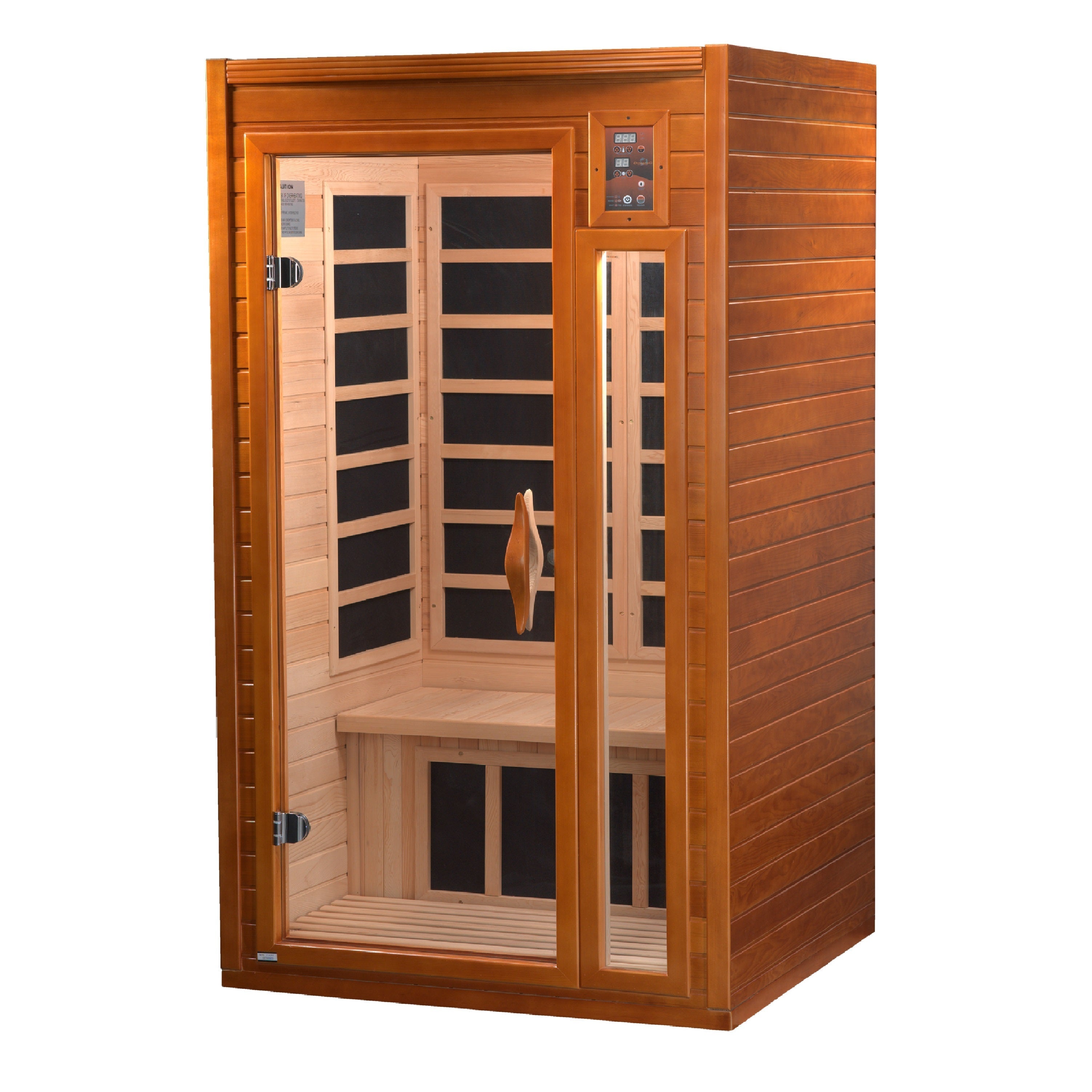 Dynamic Barcelona Elite 1-2 Person Ultra Low EMF Far IR Sauna with Chromotherapy Golden Designs Inc