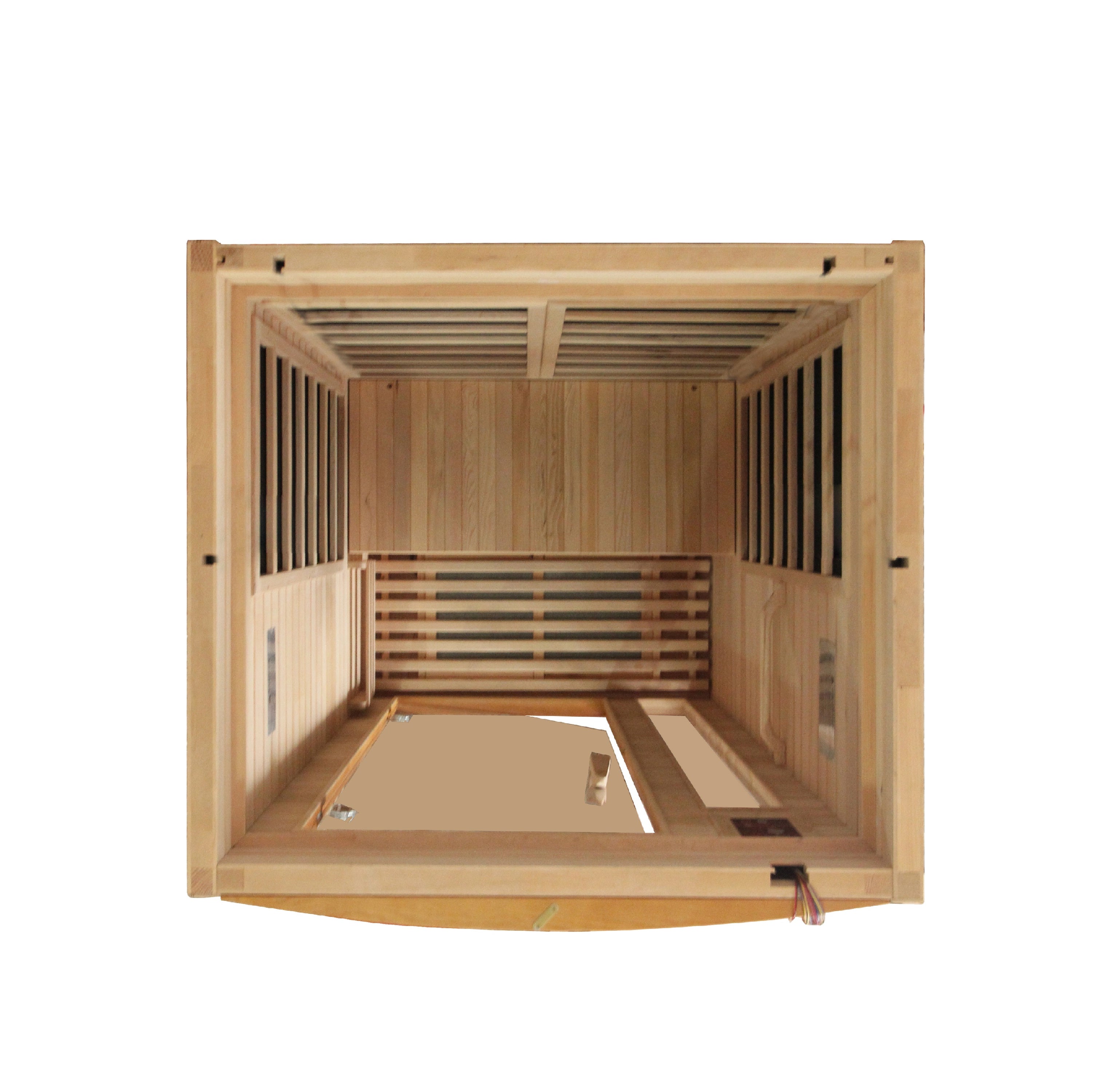 Dynamic Barcelona Elite 1-2 Person Ultra Low EMF Far IR Sauna with Chromotherapy Golden Designs Inc