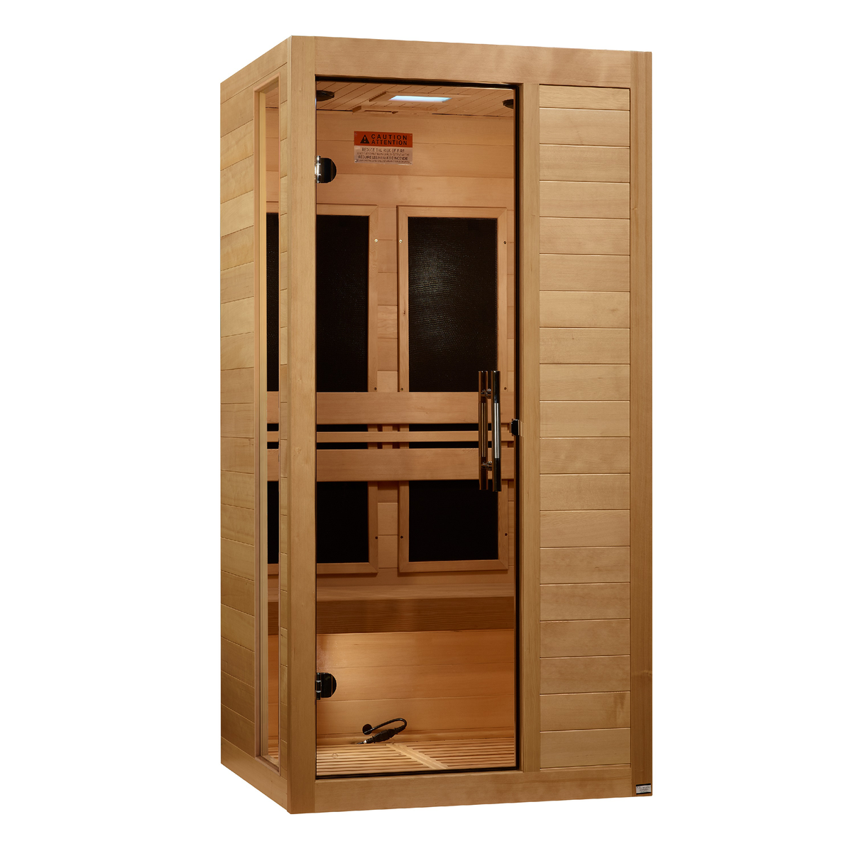 Dynamic Veneto 1-2 Person Ultra Low EMF FAR Infrared Sauna with Chromotherapy Golden Designs Inc (NA)