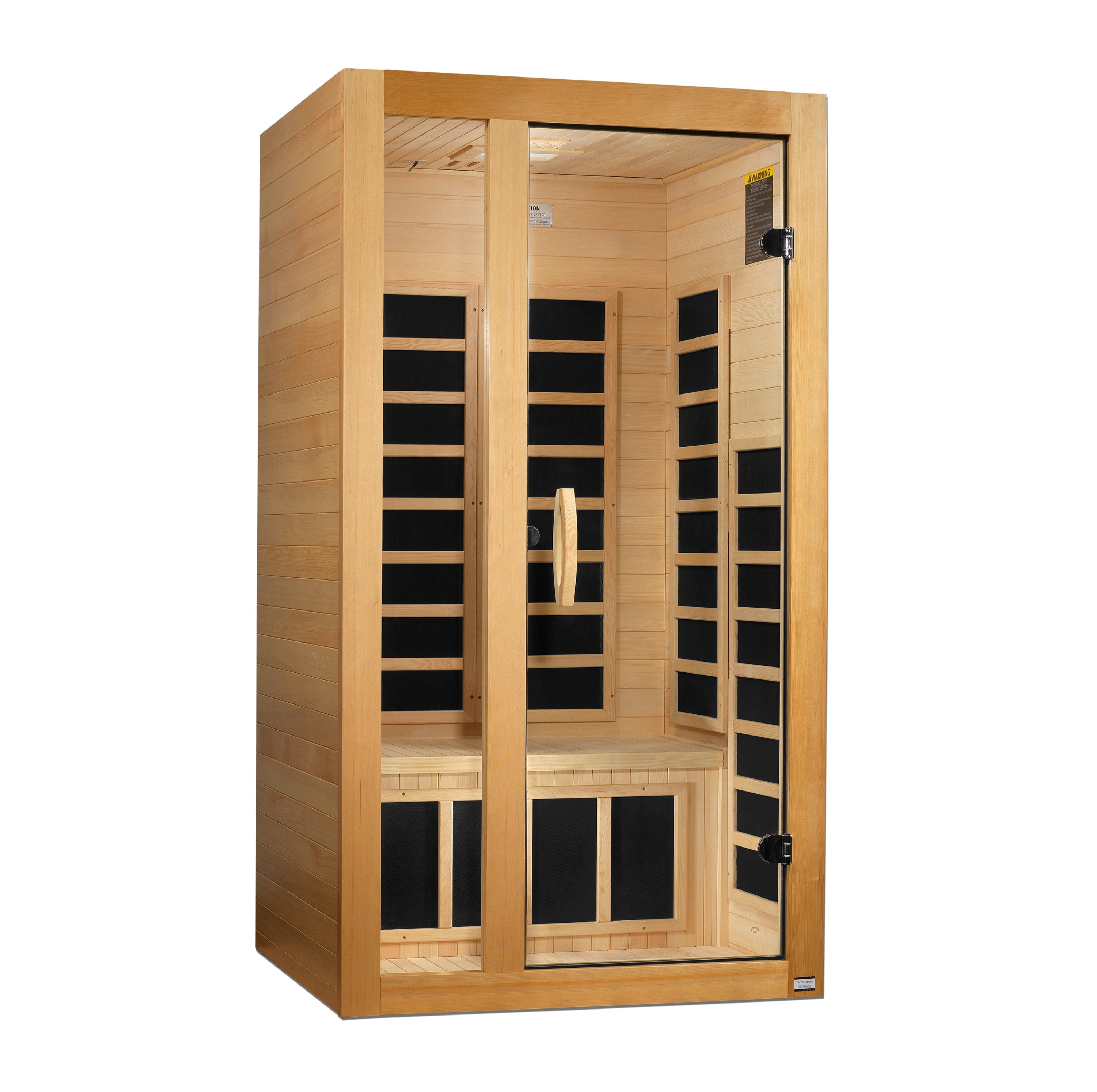 Dynamic Gracia 1-2 Person Low EMF FAR Infrared Hemlock Wood Sauna Golden Designs Inc