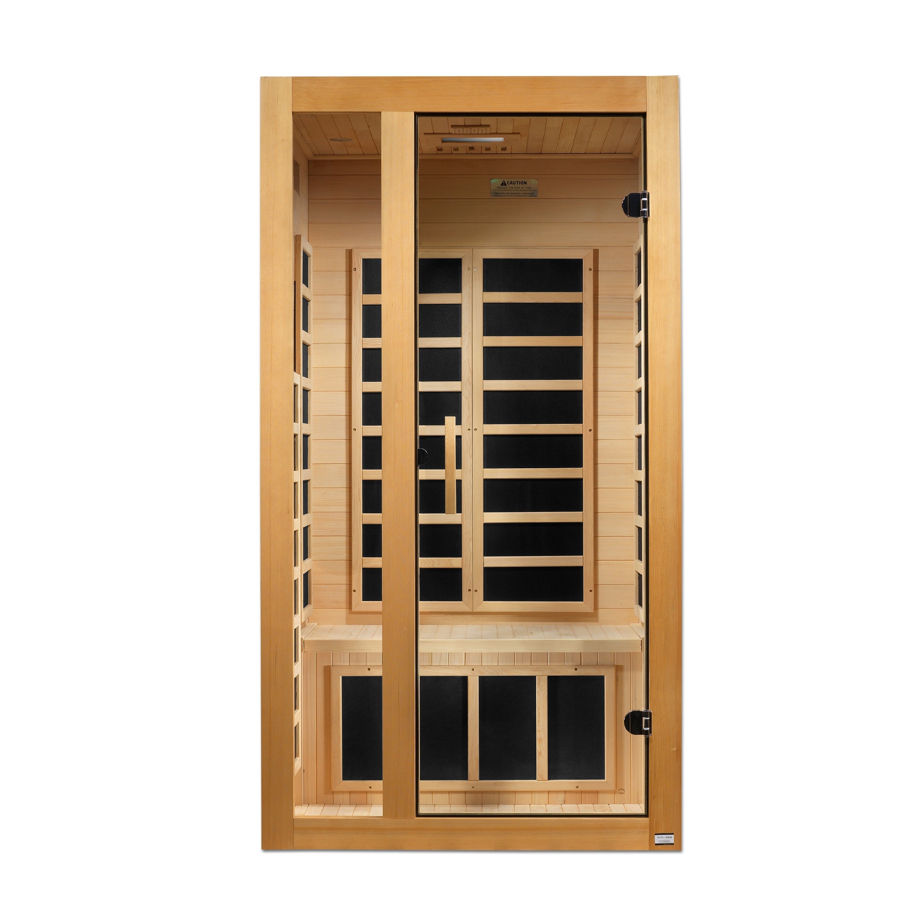 Dynamic Gracia 1-2 Person Low EMF FAR Infrared Hemlock Wood Sauna Golden Designs Inc