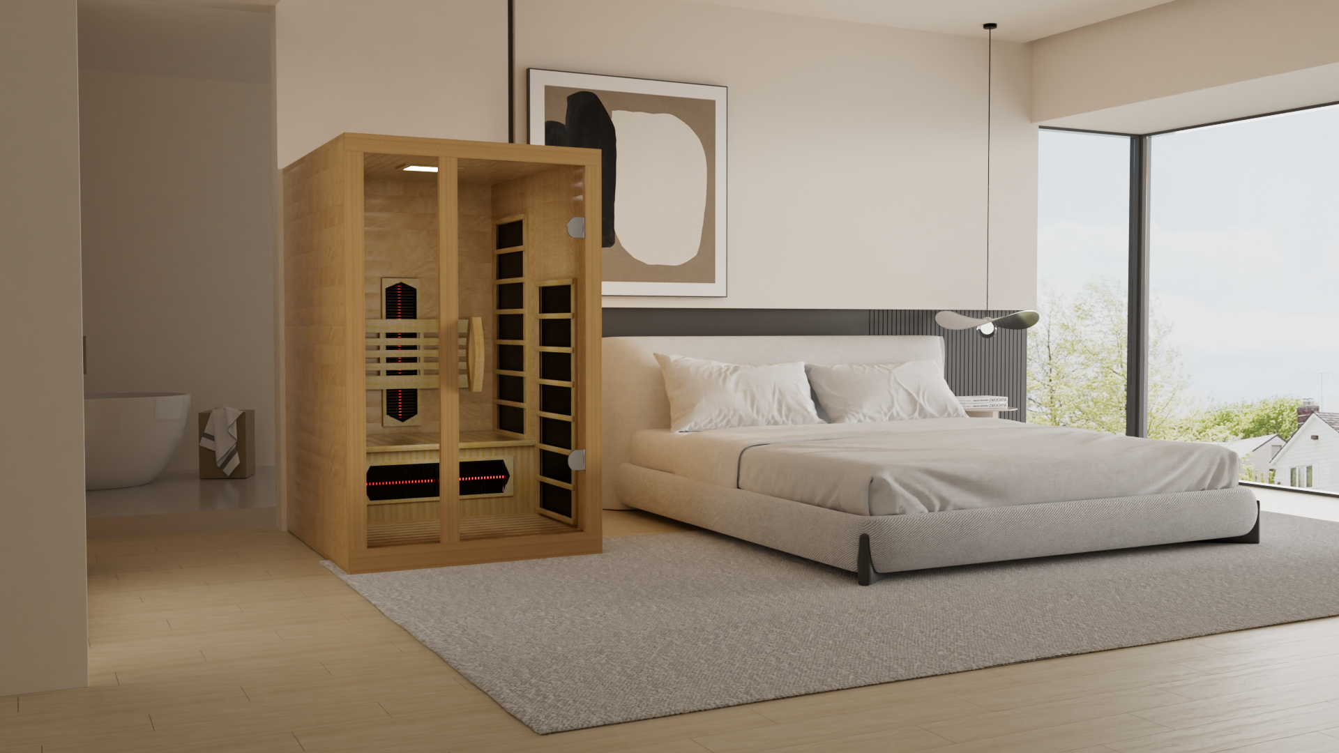Dynamic Gracia 1-2 Person Full Spectrum Near Zero EMF FAR IR Sauna Golden Designs Inc