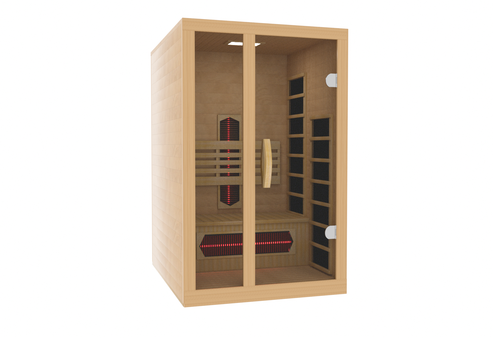 Dynamic Gracia 1-2 Person Full Spectrum Near Zero EMF FAR IR Sauna Golden Designs Inc