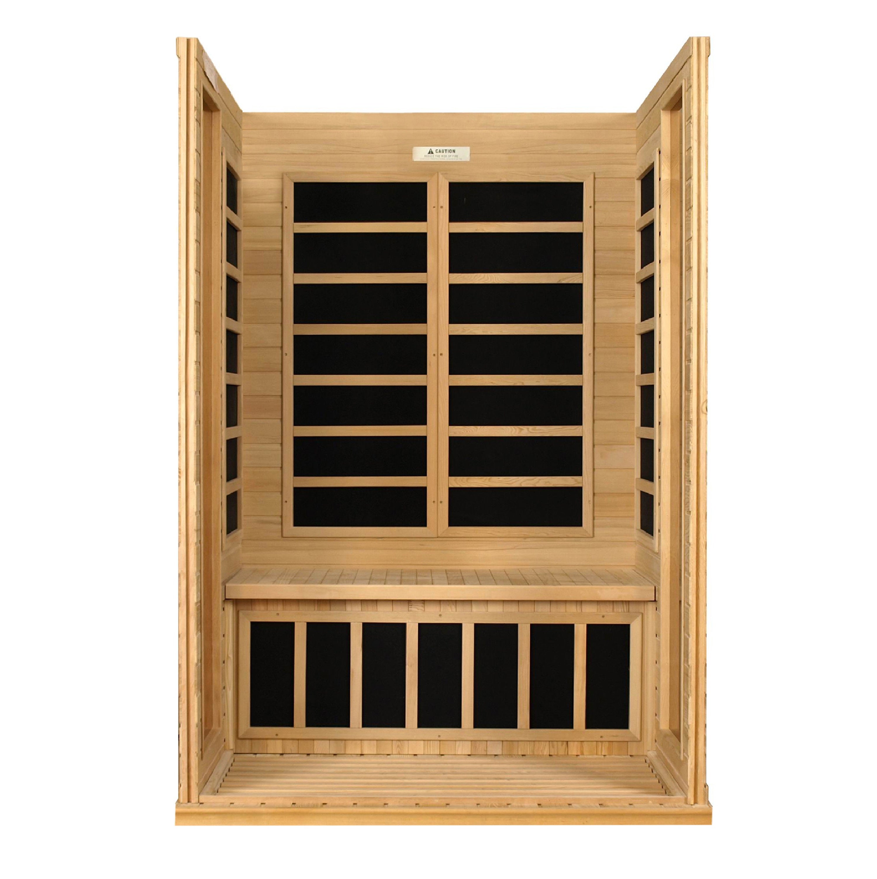 Dynamic Versailles 2-Person Ultra Low EMF Far Infrared Sauna with Chromotherapy Golden Designs Inc (NA)