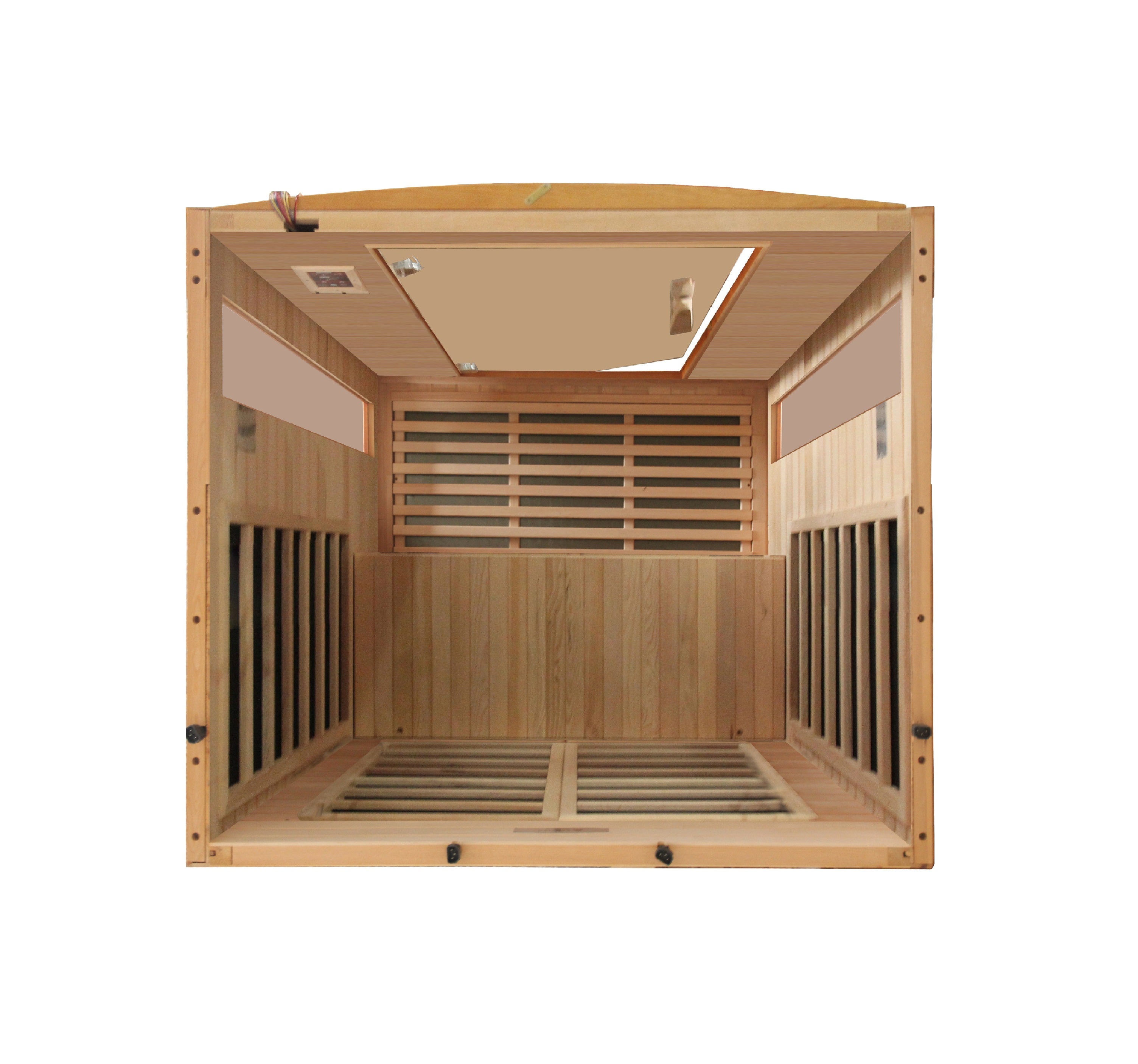 Dynamic Versailles 2-Person Low EMF Far Infrared Sauna with Chromotherapy & Red Light Golden Designs Inc