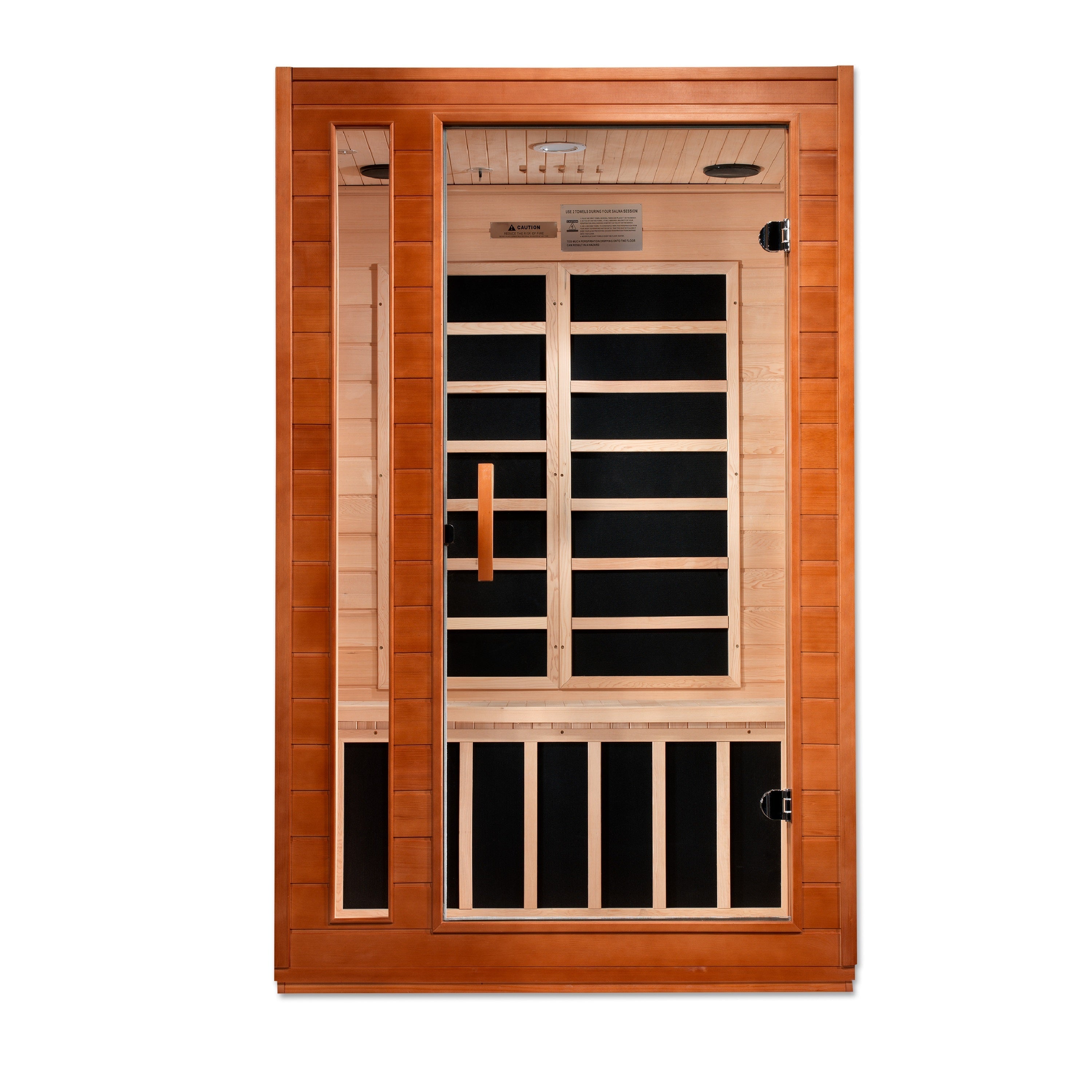 Dynamic Cordoba 2-Person Low EMF FAR Infrared Sauna Chromotherapy Red Light Golden Designs Inc