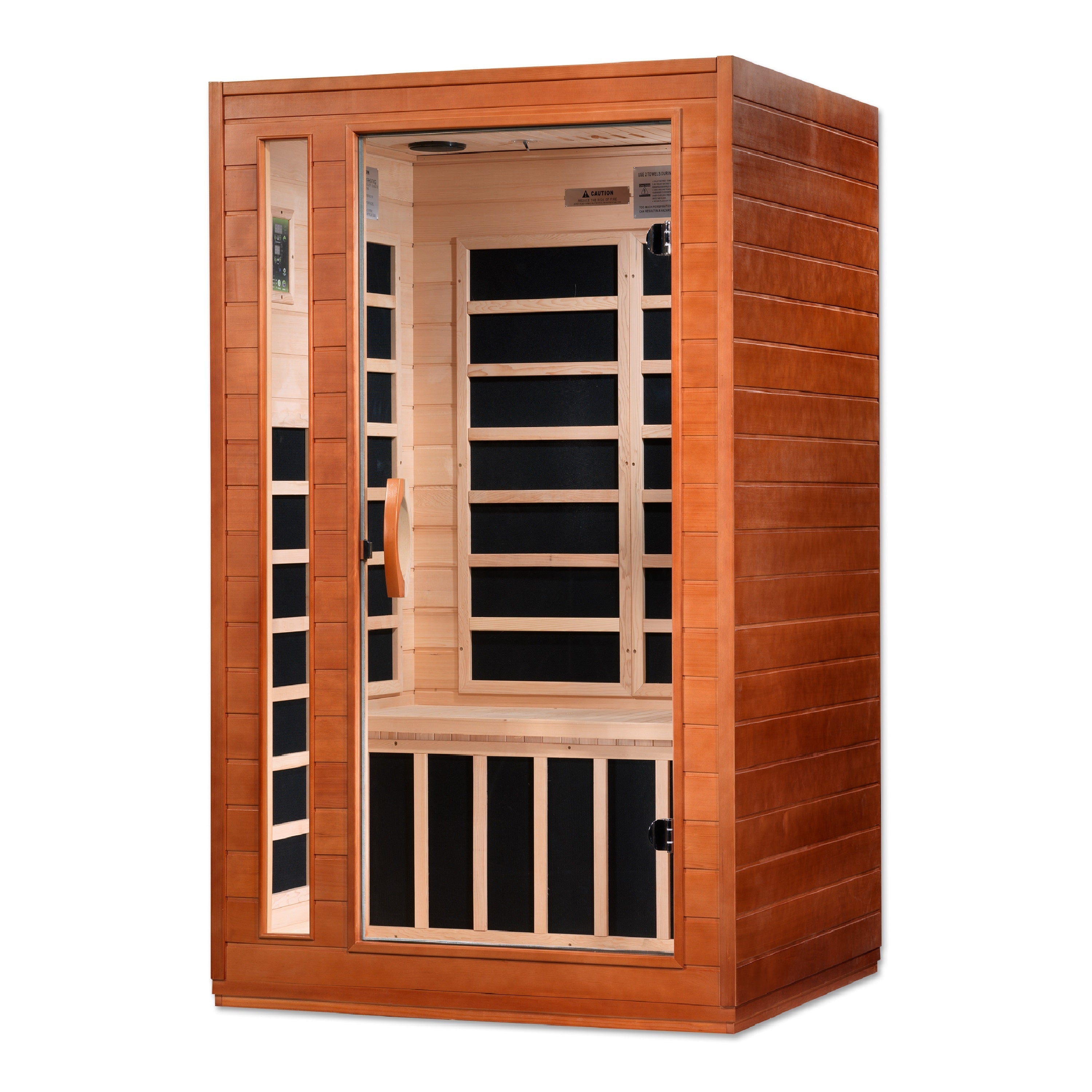 Dynamic Cordoba 2-Person Hemlock Ultra Low EMF FAR Infrared Sauna Chromotherapy Golden Designs Inc