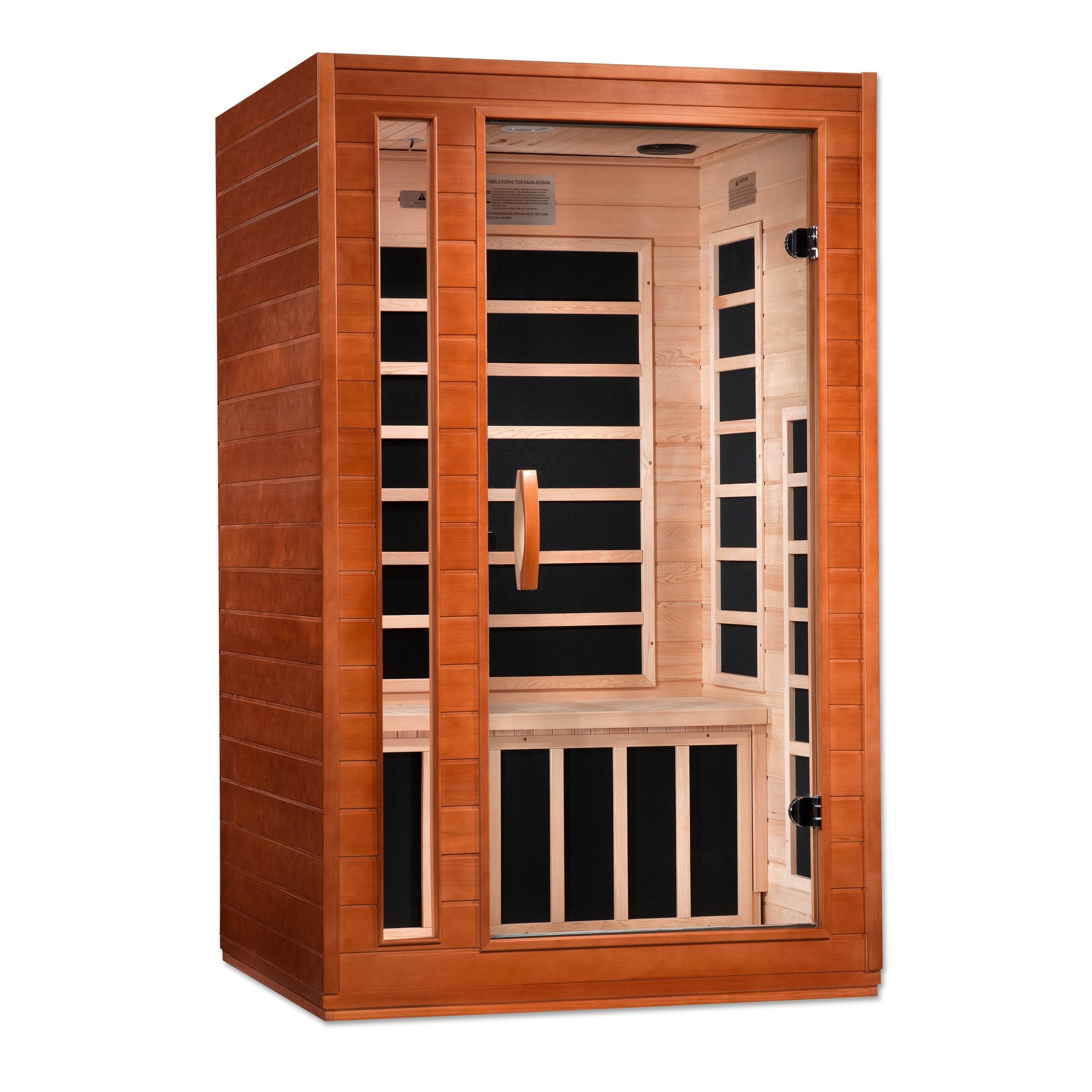 Dynamic Cordoba 2-Person Hemlock Ultra Low EMF FAR Infrared Sauna Chromotherapy Golden Designs Inc
