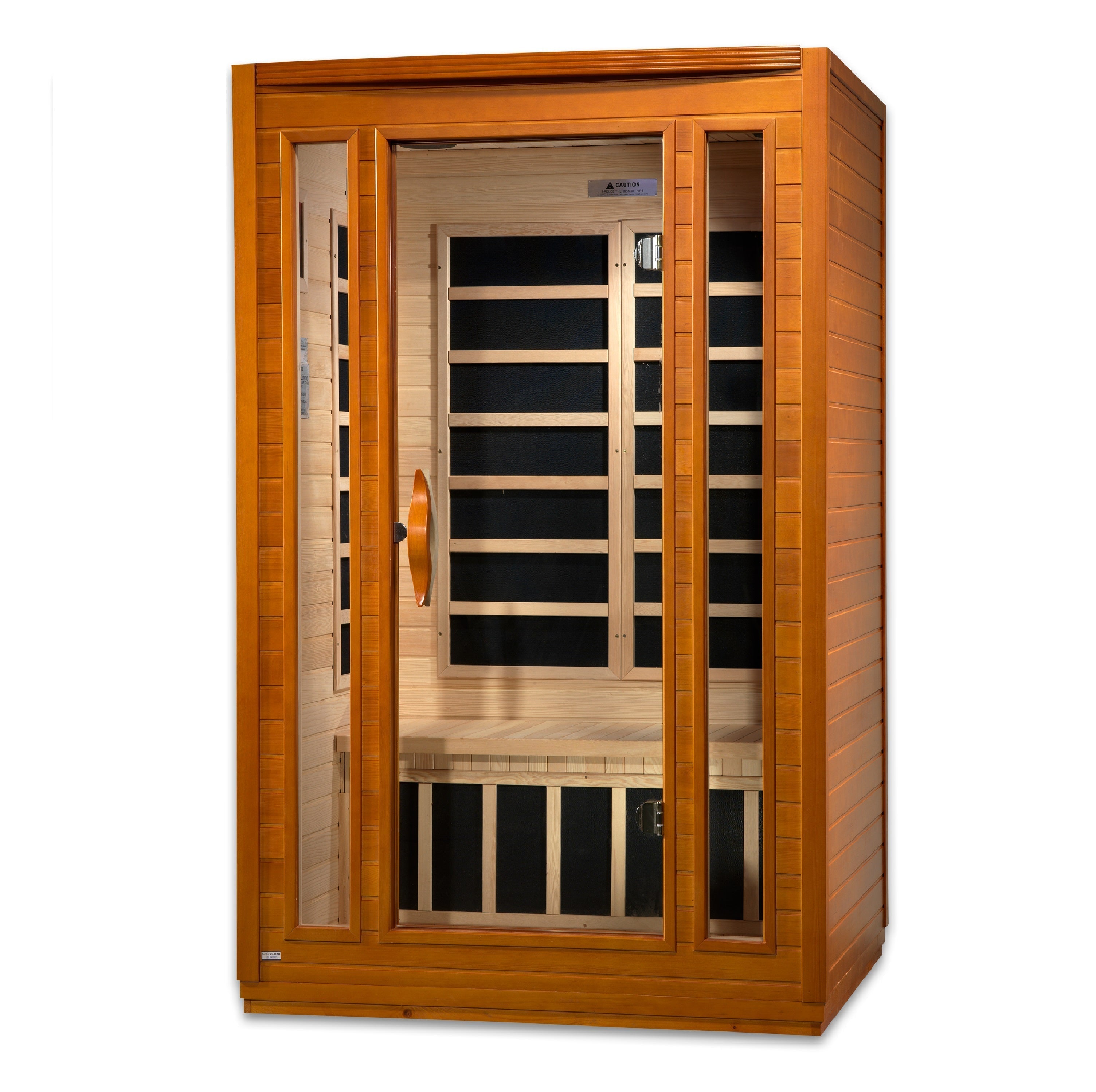 Dynamic San Marino 2-Person Low EMF Far Infrared Sauna: Chromotherapy, Bluetooth, Hemlock Golden Designs Inc