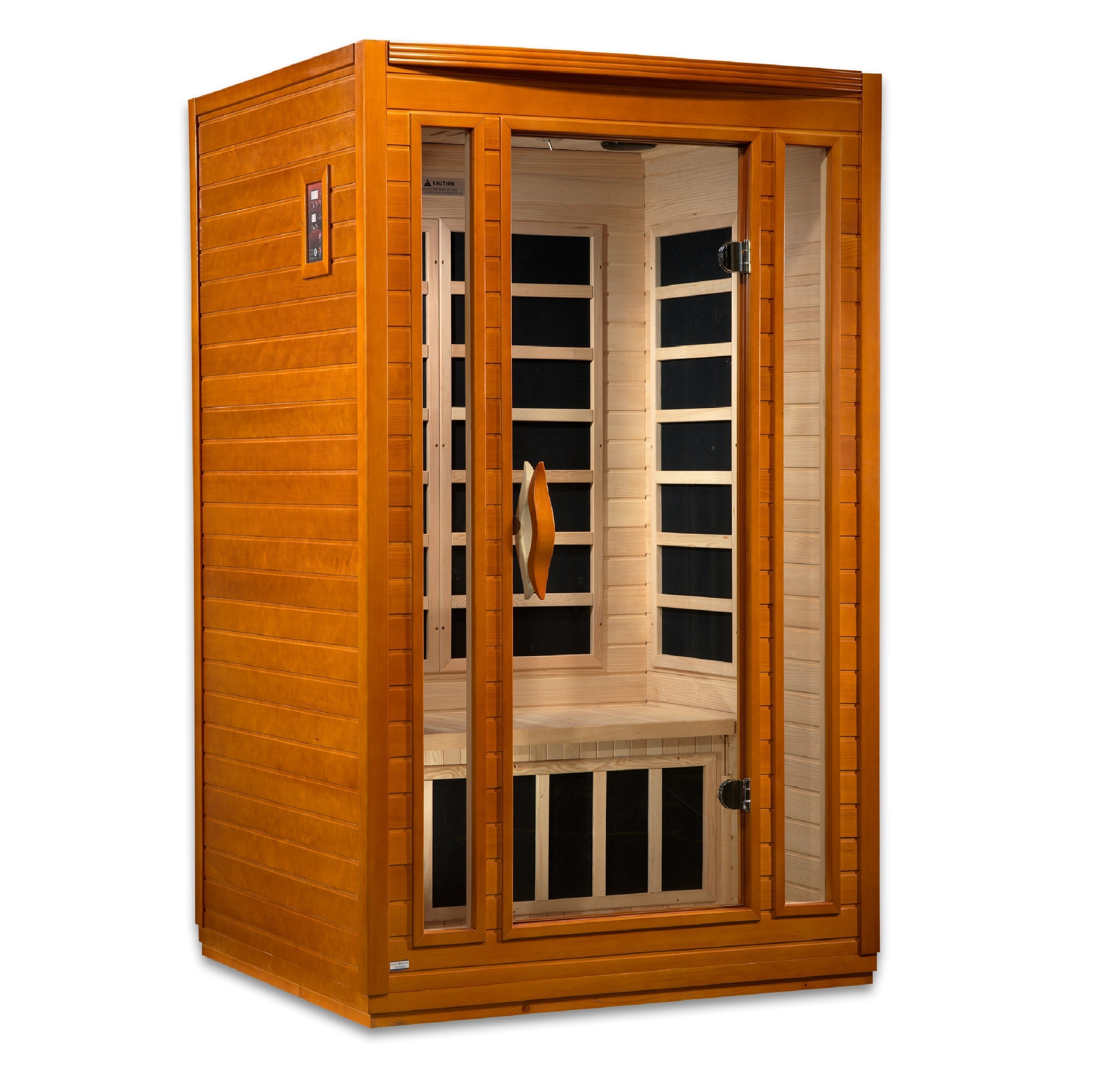 Dynamic San Marino 2-Person Low EMF Far Infrared Sauna: Chromotherapy, Bluetooth, Hemlock Golden Designs Inc