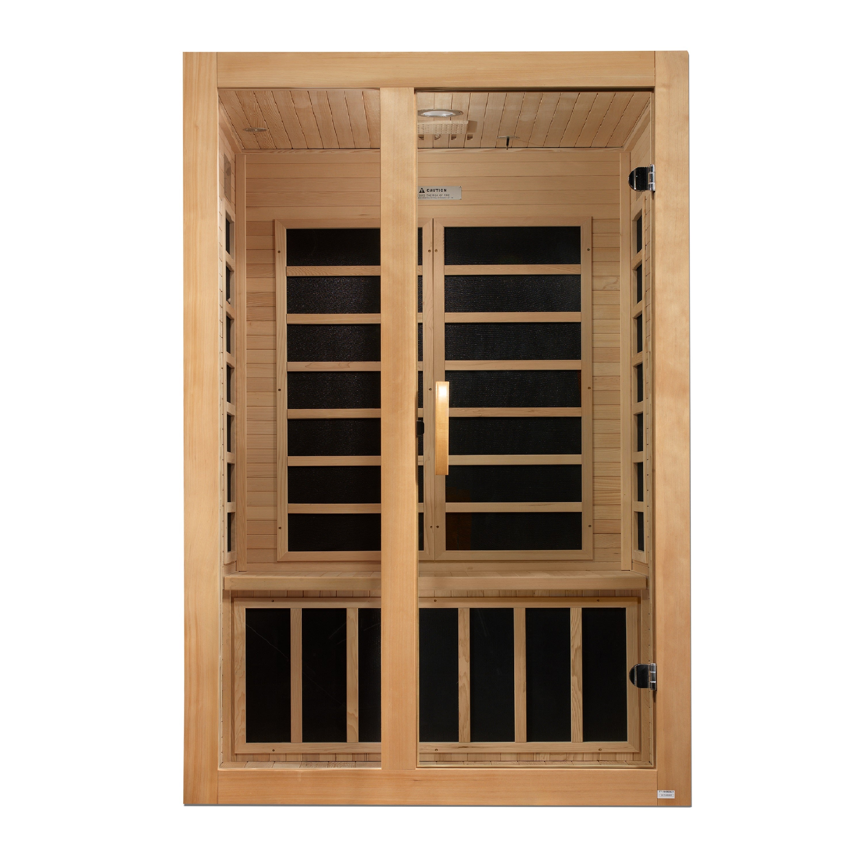 Dynamic Santiago 2 Person Low EMF FAR Infrared Sauna with Chromotherapy Golden Designs Inc