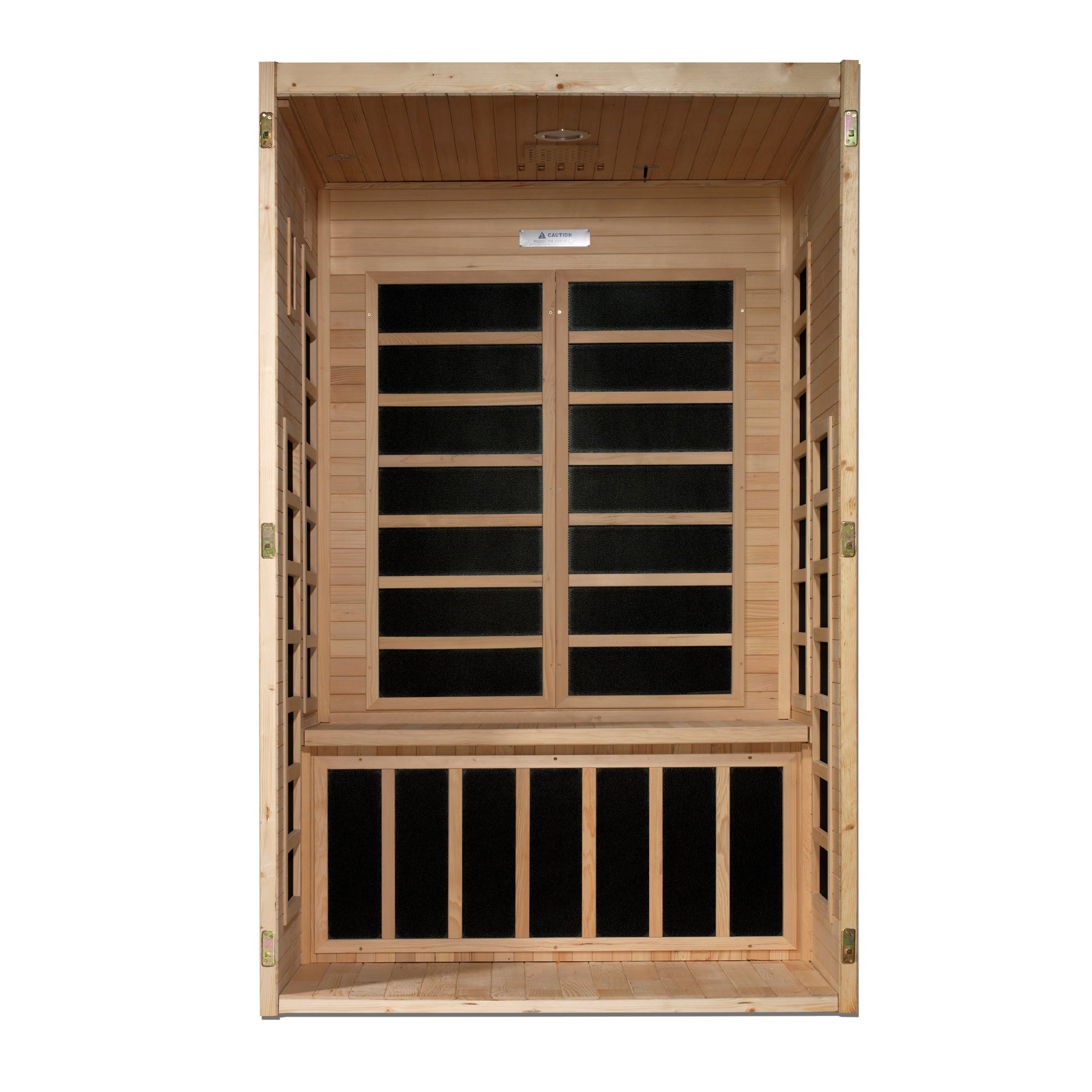Dynamic Santiago 2 Person Low EMF FAR Infrared Sauna with Chromotherapy Golden Designs Inc