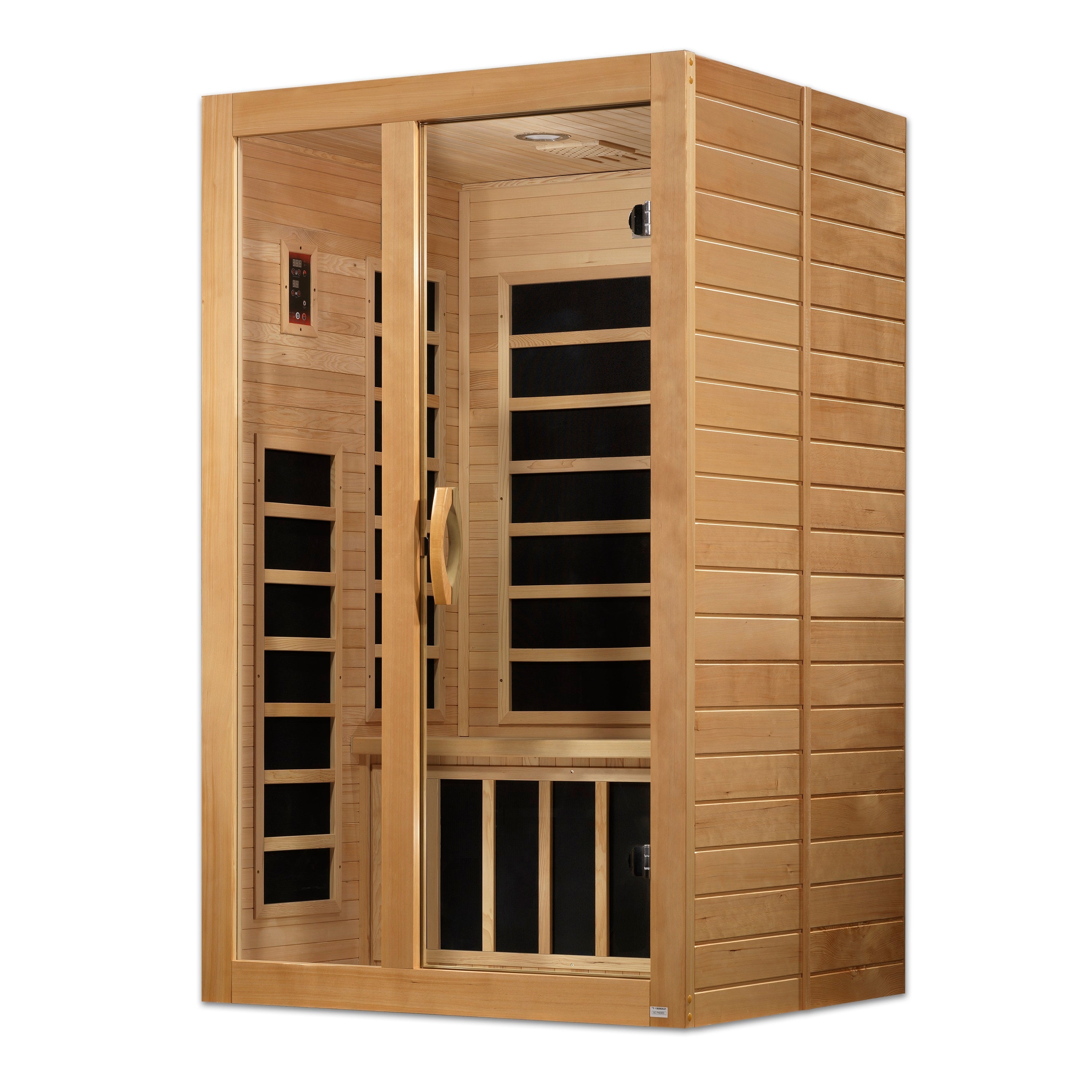 Dynamic Santiago 2 Person Low EMF FAR Infrared Sauna with Chromotherapy Golden Designs Inc