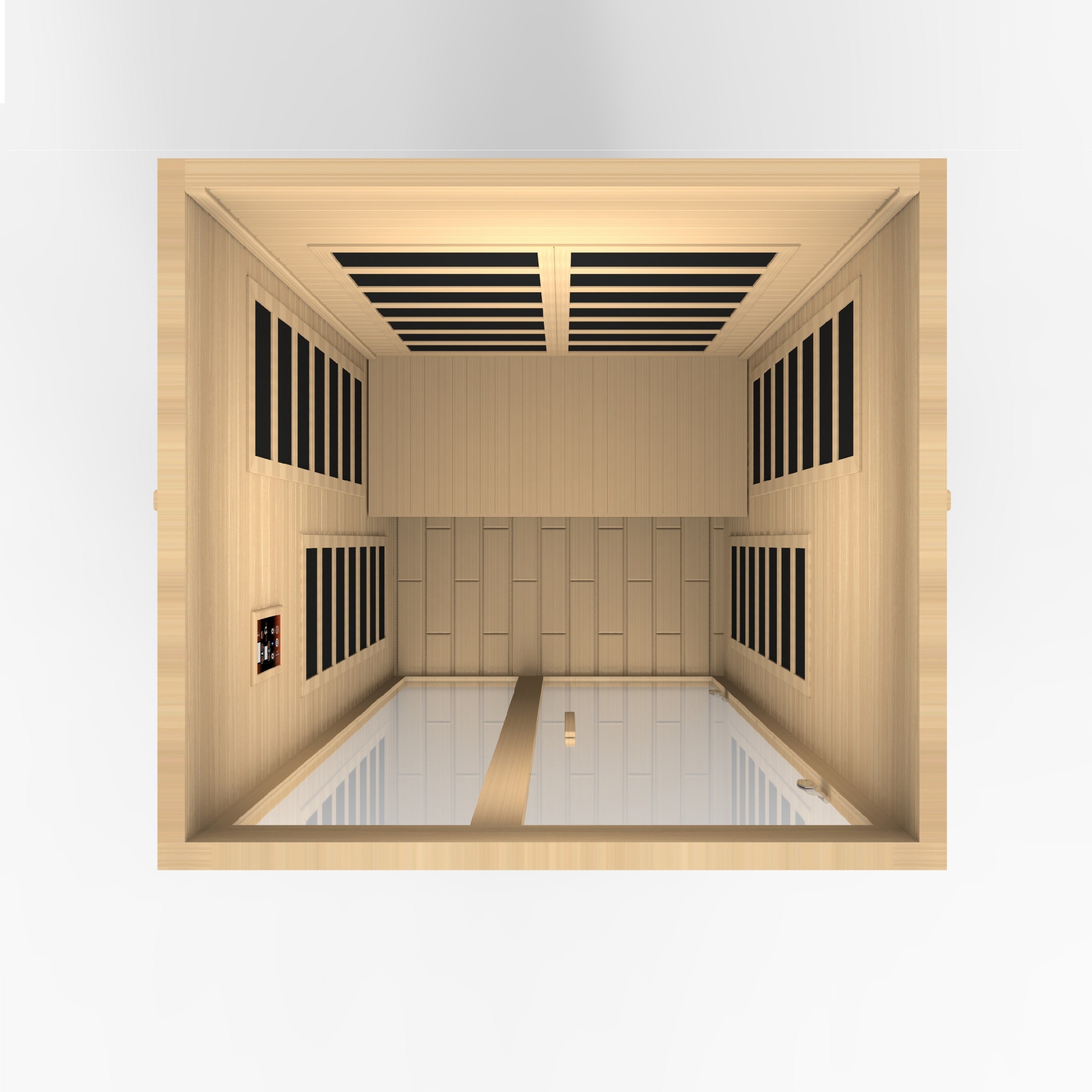 Dynamic Santiago 2 Person Low EMF FAR Infrared Sauna with Chromotherapy Golden Designs Inc