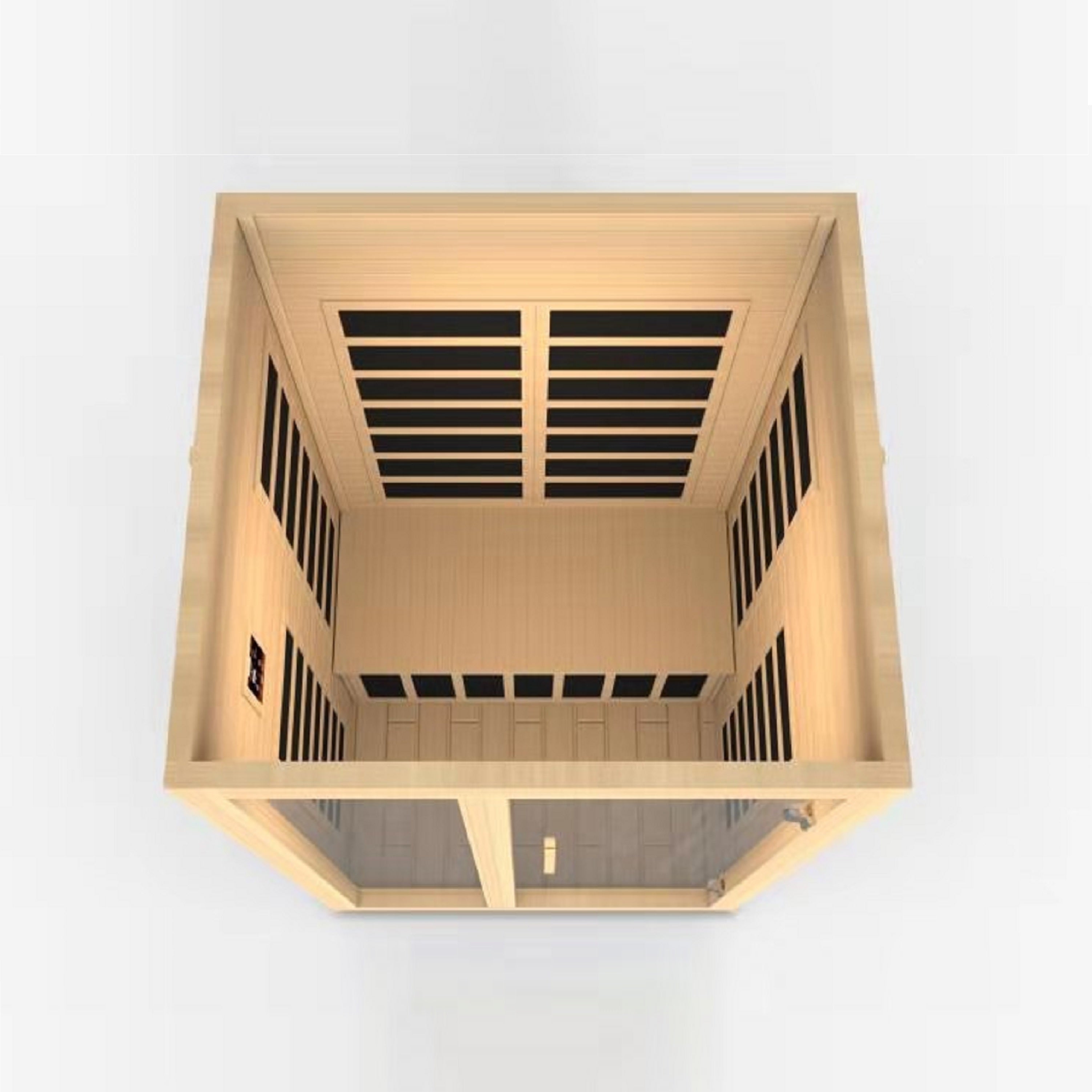 Dynamic Santiago 2 Person Low EMF FAR Infrared Sauna with Chromotherapy Golden Designs Inc