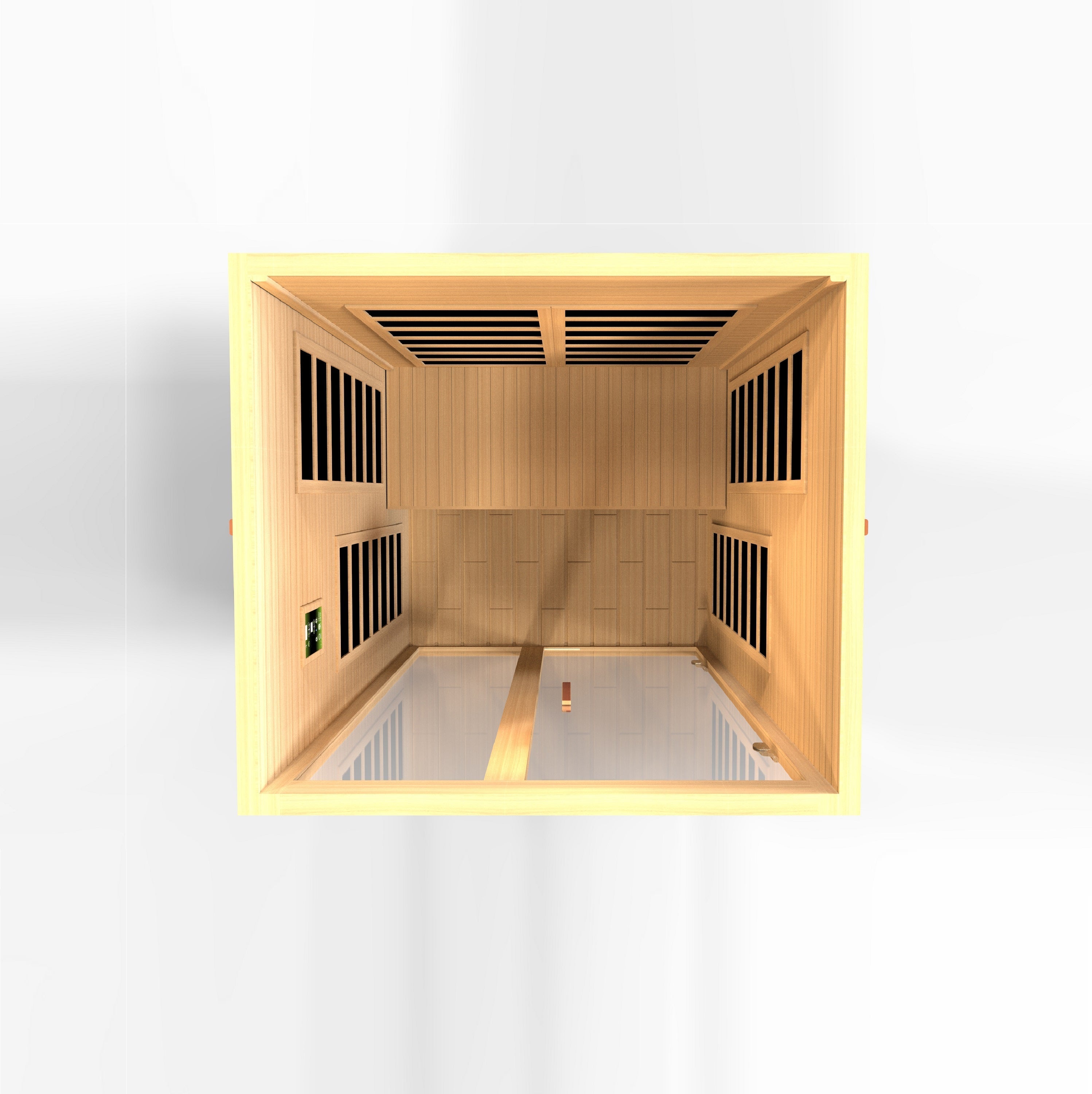 Dynamic Santiago 2-Person Ultra Low EMF FAR Infrared Sauna, Chromotherapy, Red Light Golden Designs Inc