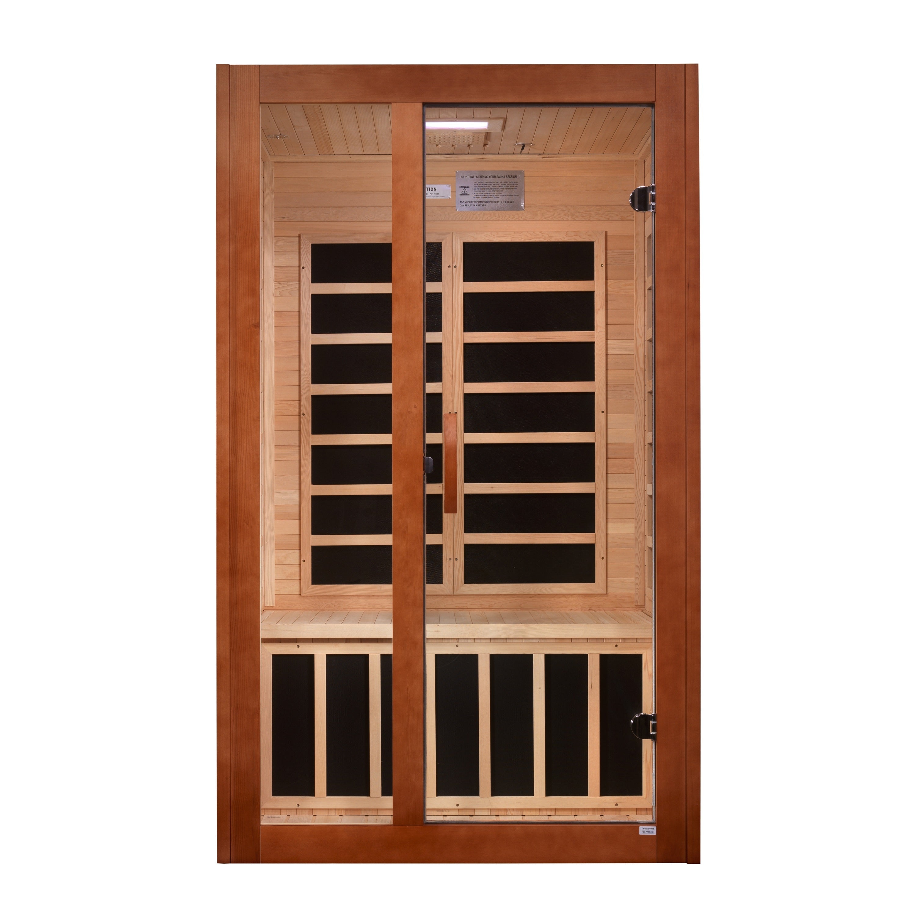 Dynamic Santiago 2-Person Ultra Low EMF FAR Infrared Sauna, Chromotherapy, Red Light Golden Designs Inc