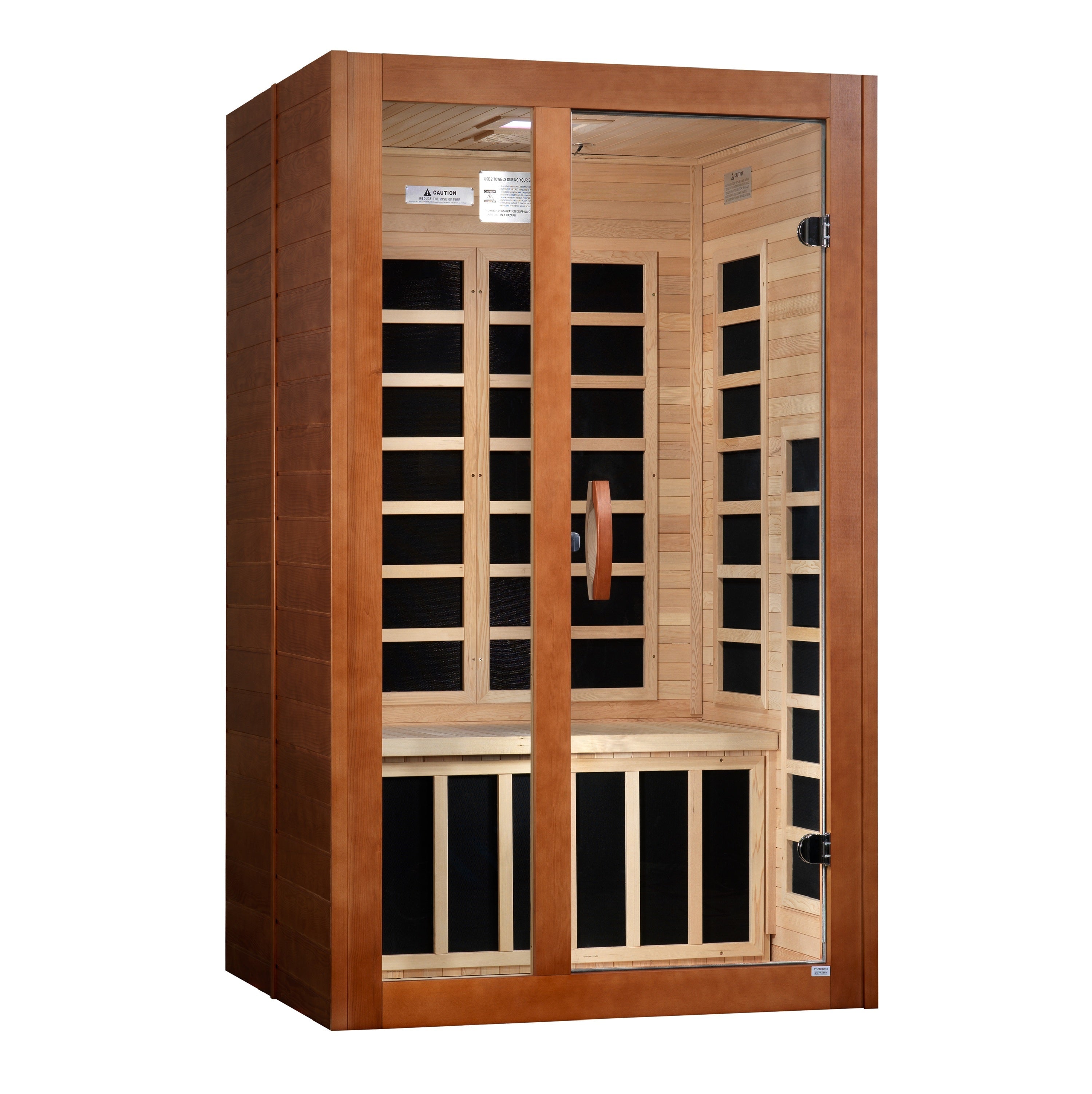 Dynamic Santiago 2-Person Ultra Low EMF FAR Infrared Sauna, Chromotherapy, Red Light Golden Designs Inc