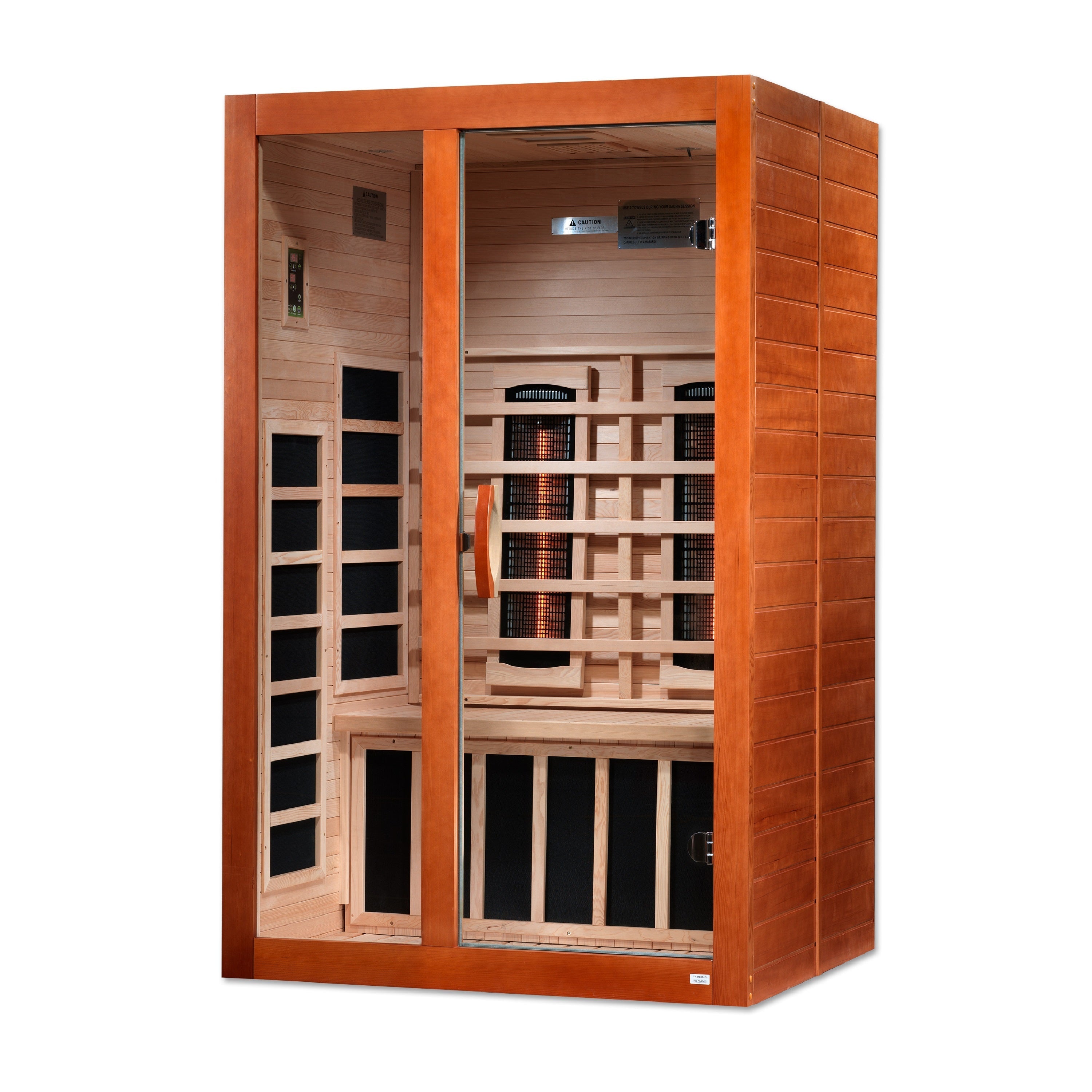 Dynamic Santiago 2-Person Full Spectrum Infrared Sauna with Chromotherapy & Low EMF Golden Designs Inc